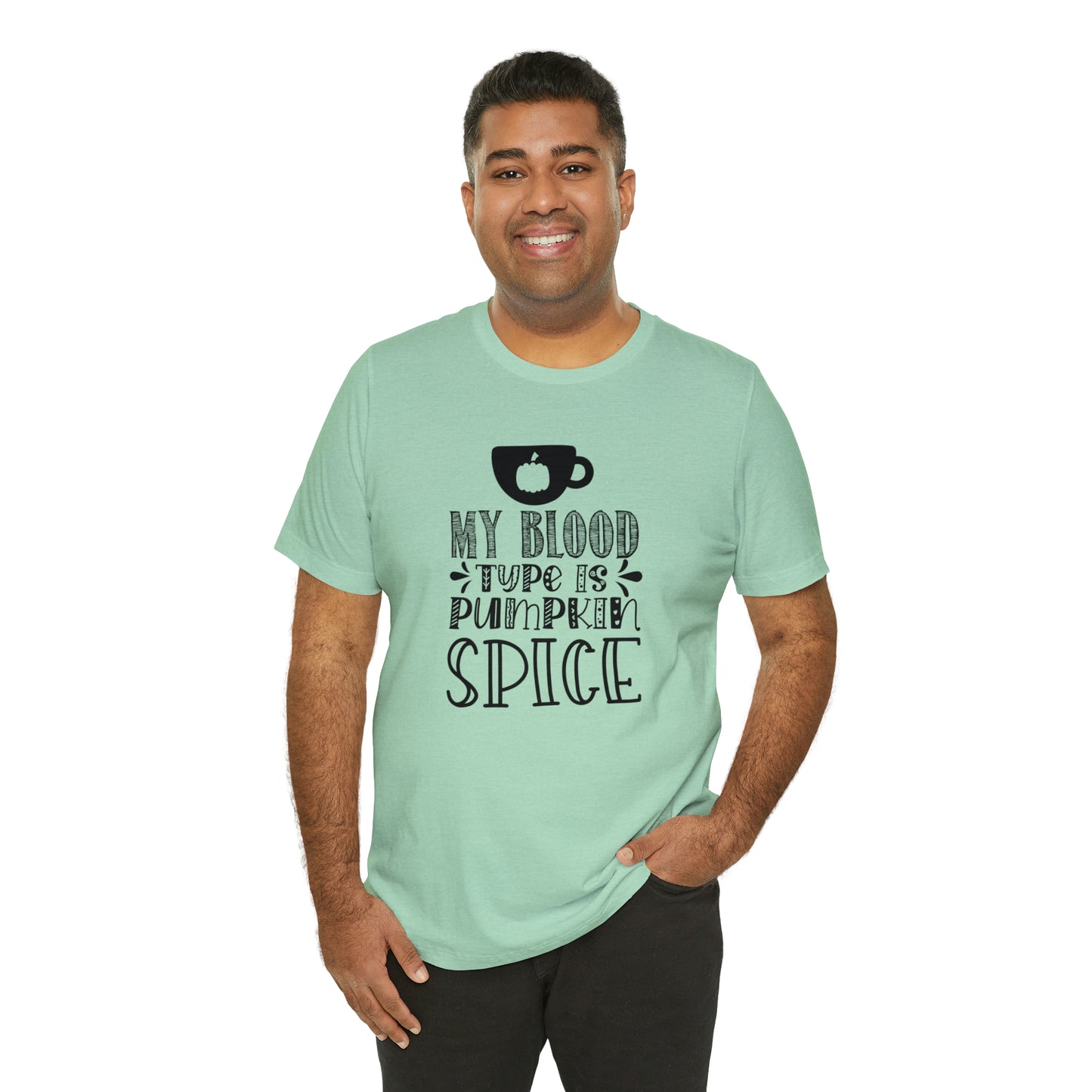 Blood Type is Pumpkin Spice Jersey Short Sleeve Tee