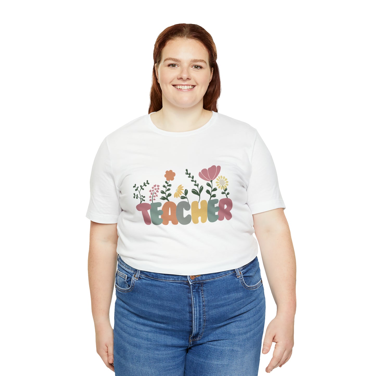 TEACHER flowers Short Sleeve Tee