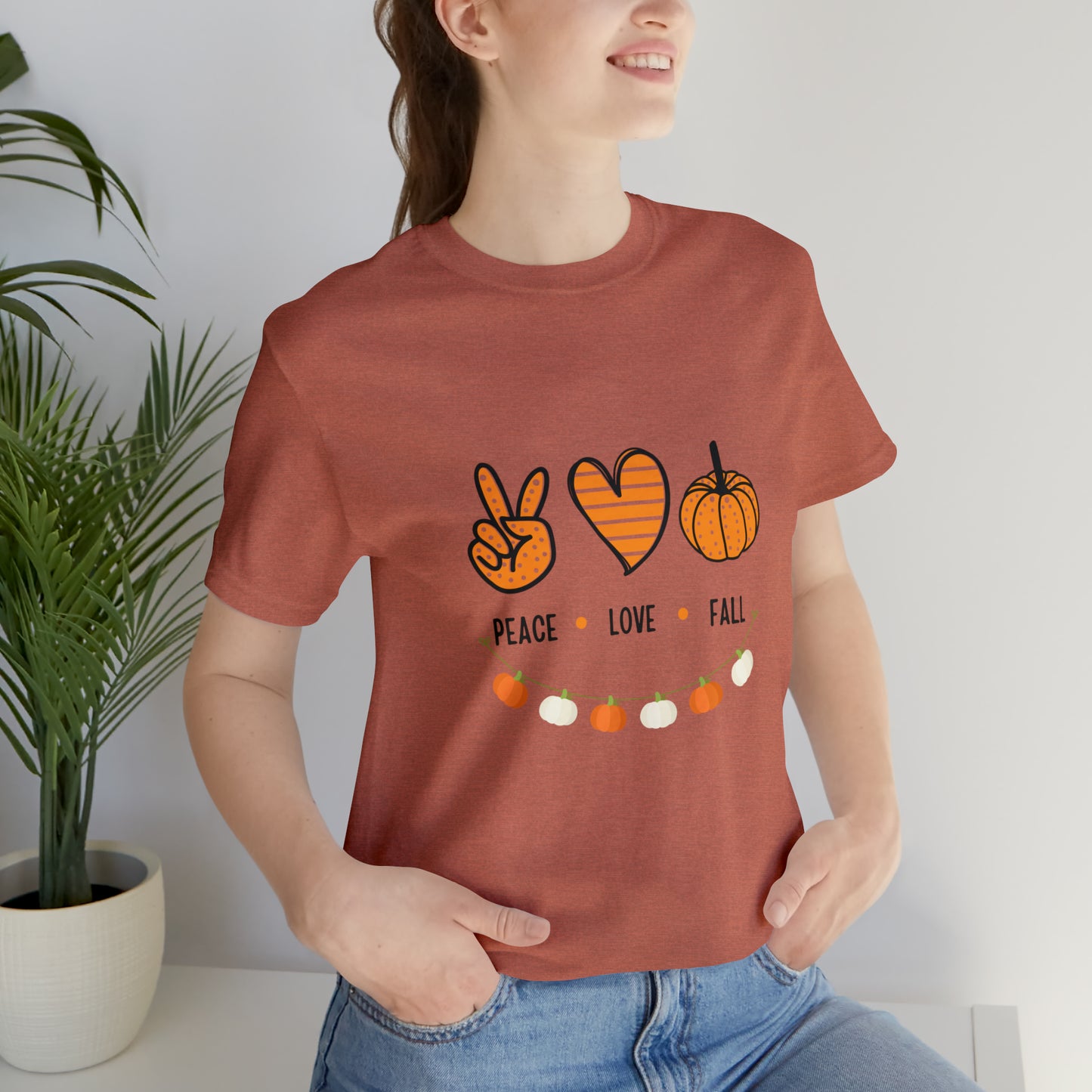 Peace Love Fall Jersey Short Sleeve Tee