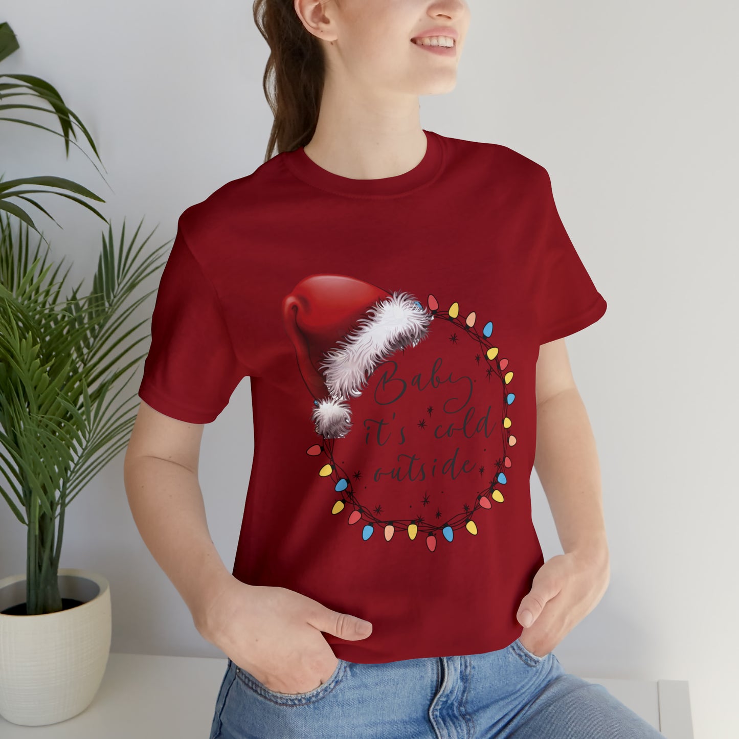 Baby its cold outside Jersey Short Sleeve Tee