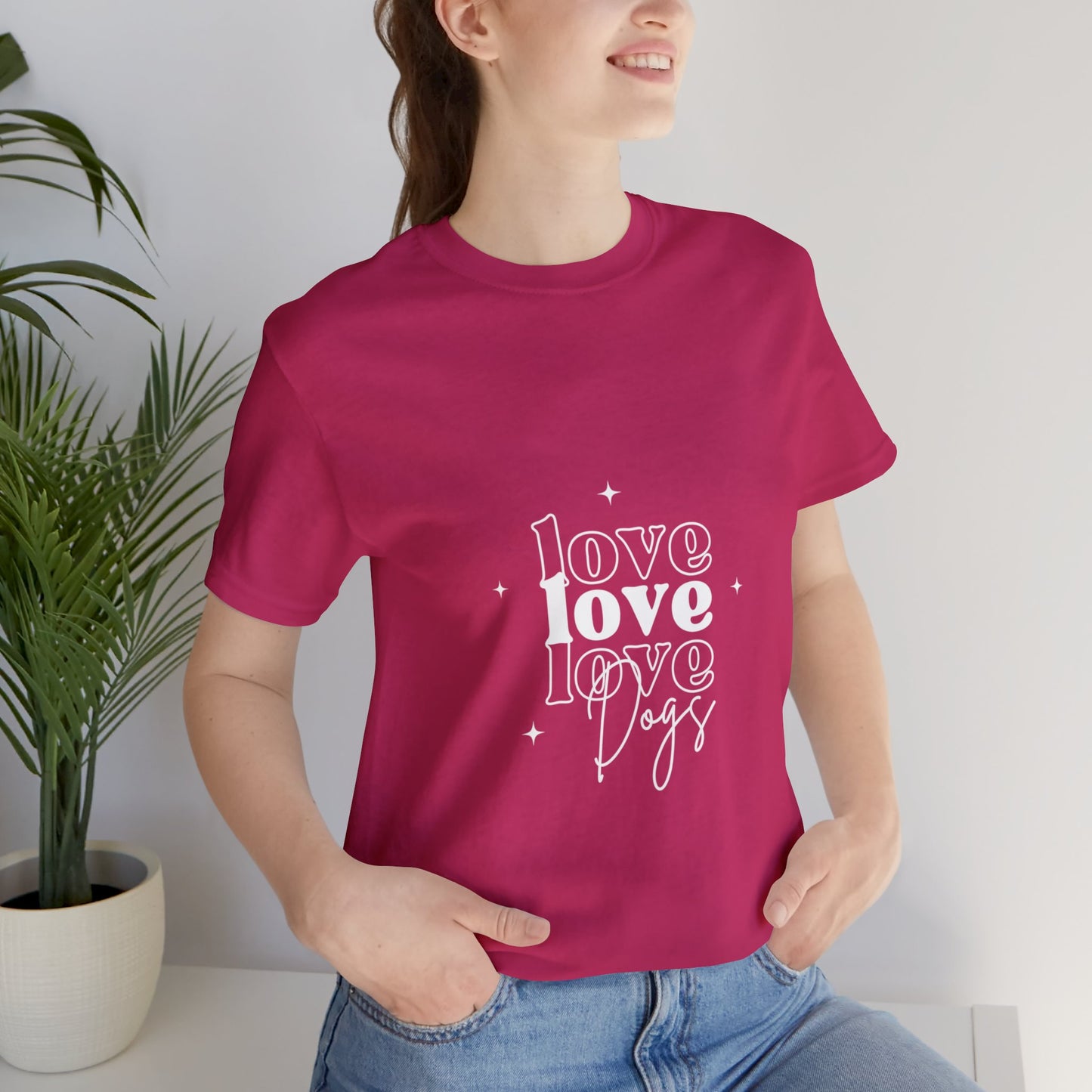 Love Love Love Dogs Unisex Jersey Short Sleeve Tee