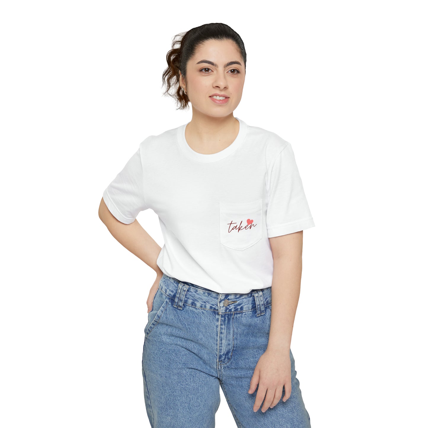 Taken & Happy To Be Unisex Pocket T-shirt