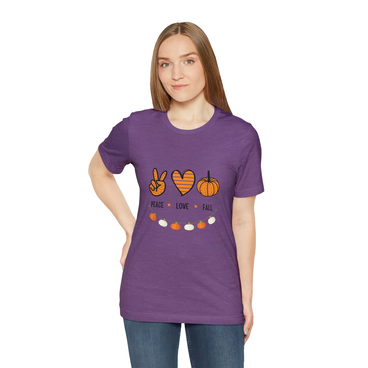 Peace Love Fall Jersey Short Sleeve Tee