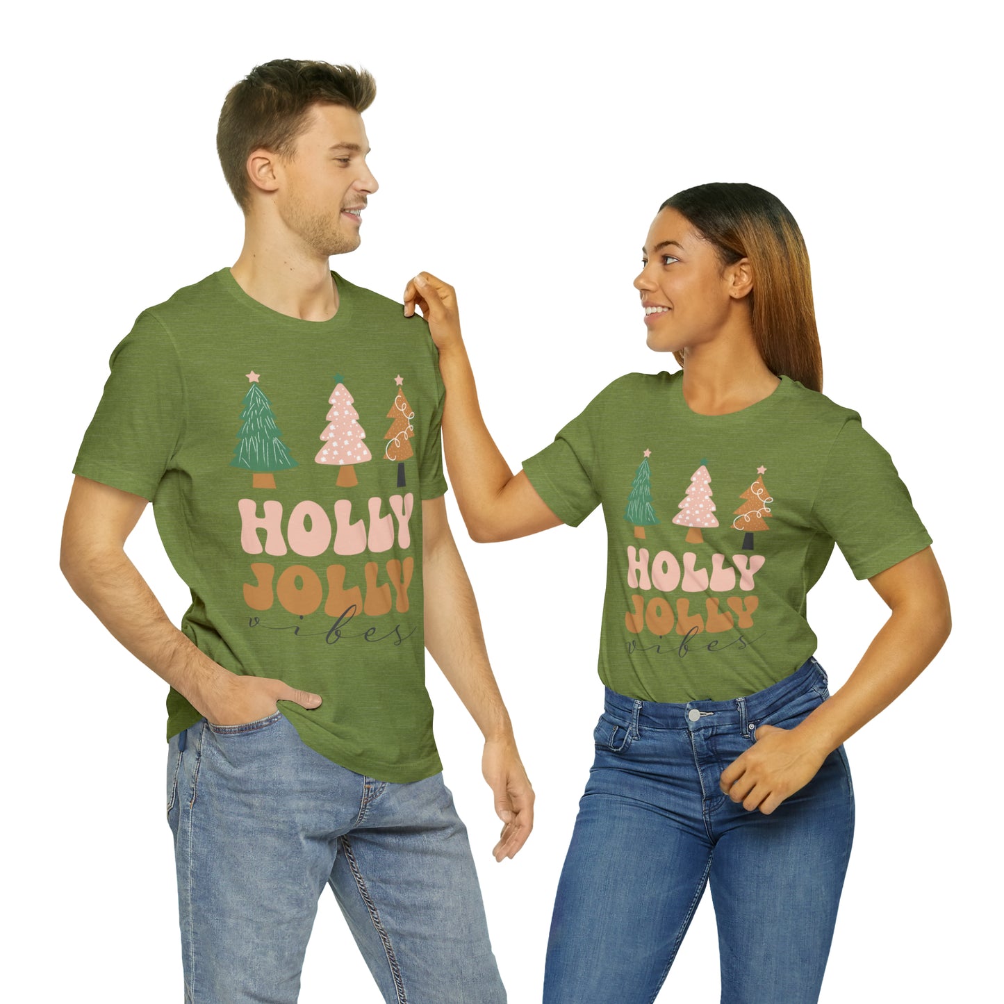 Holly Jolly Vibes Jersey Short Sleeve Tee