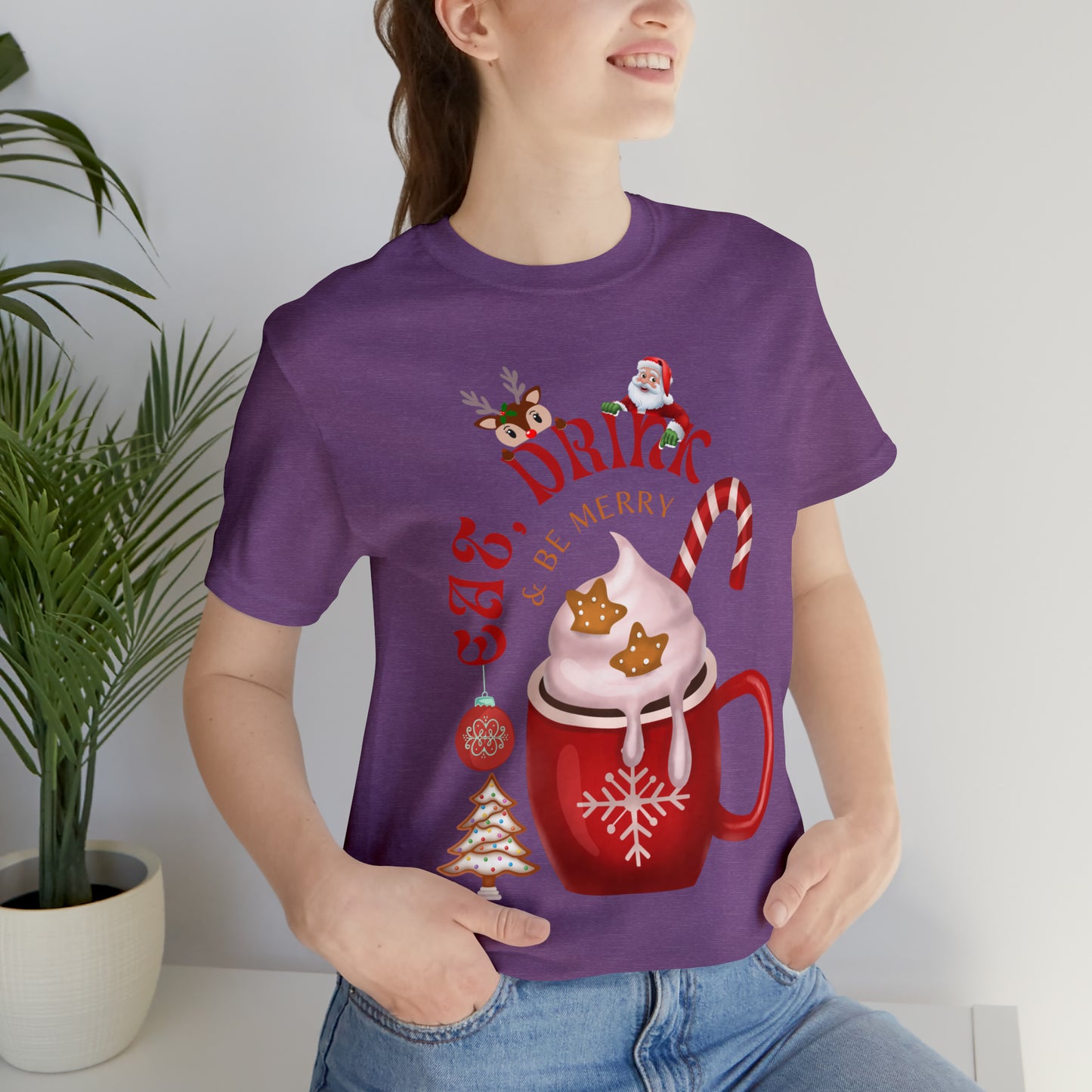 eat drink & be merry Jersey Short Sleeve Tee