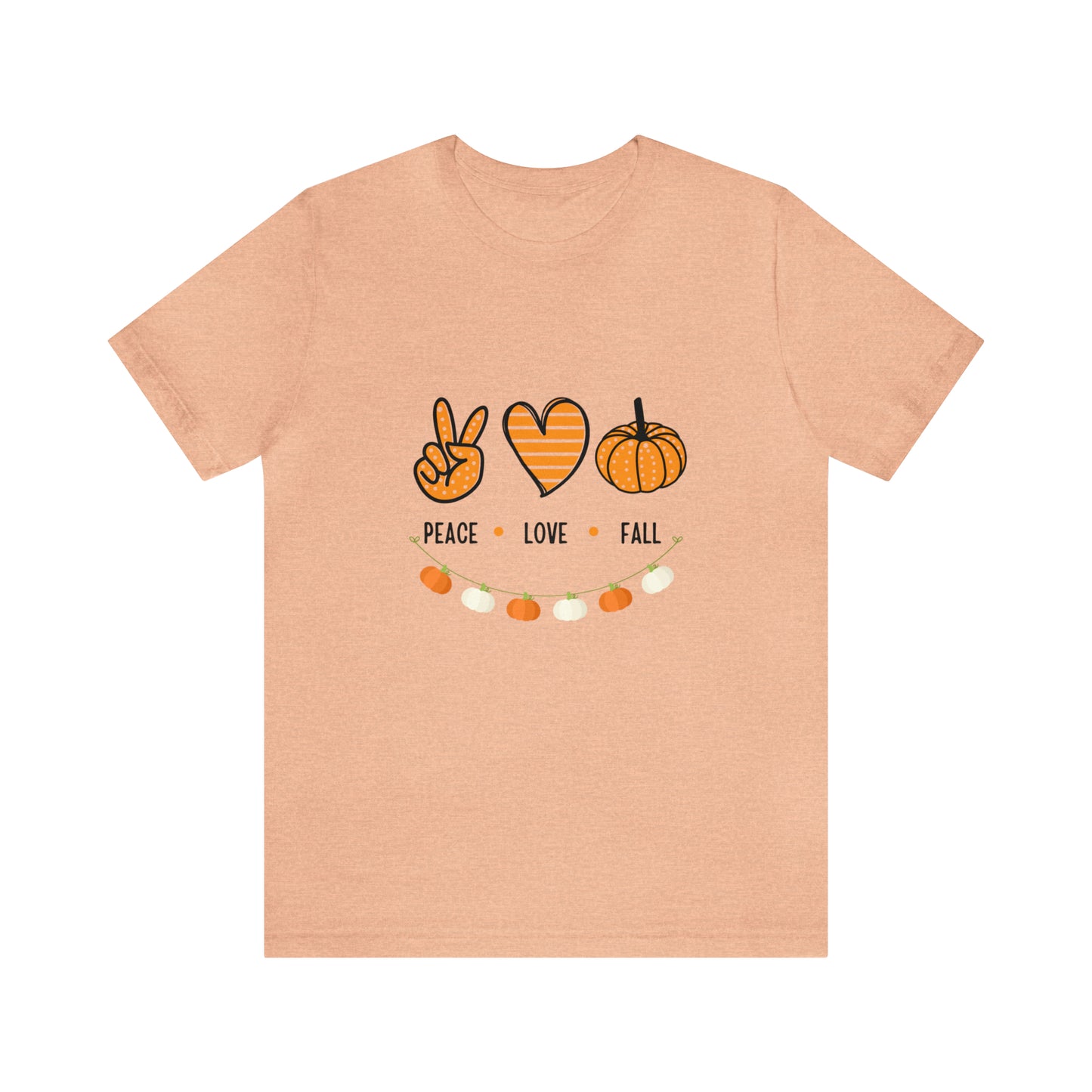 Peace Love Fall Jersey Short Sleeve Tee