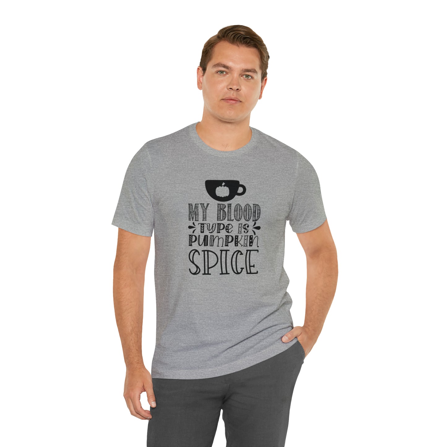 Blood Type is Pumpkin Spice Jersey Short Sleeve Tee