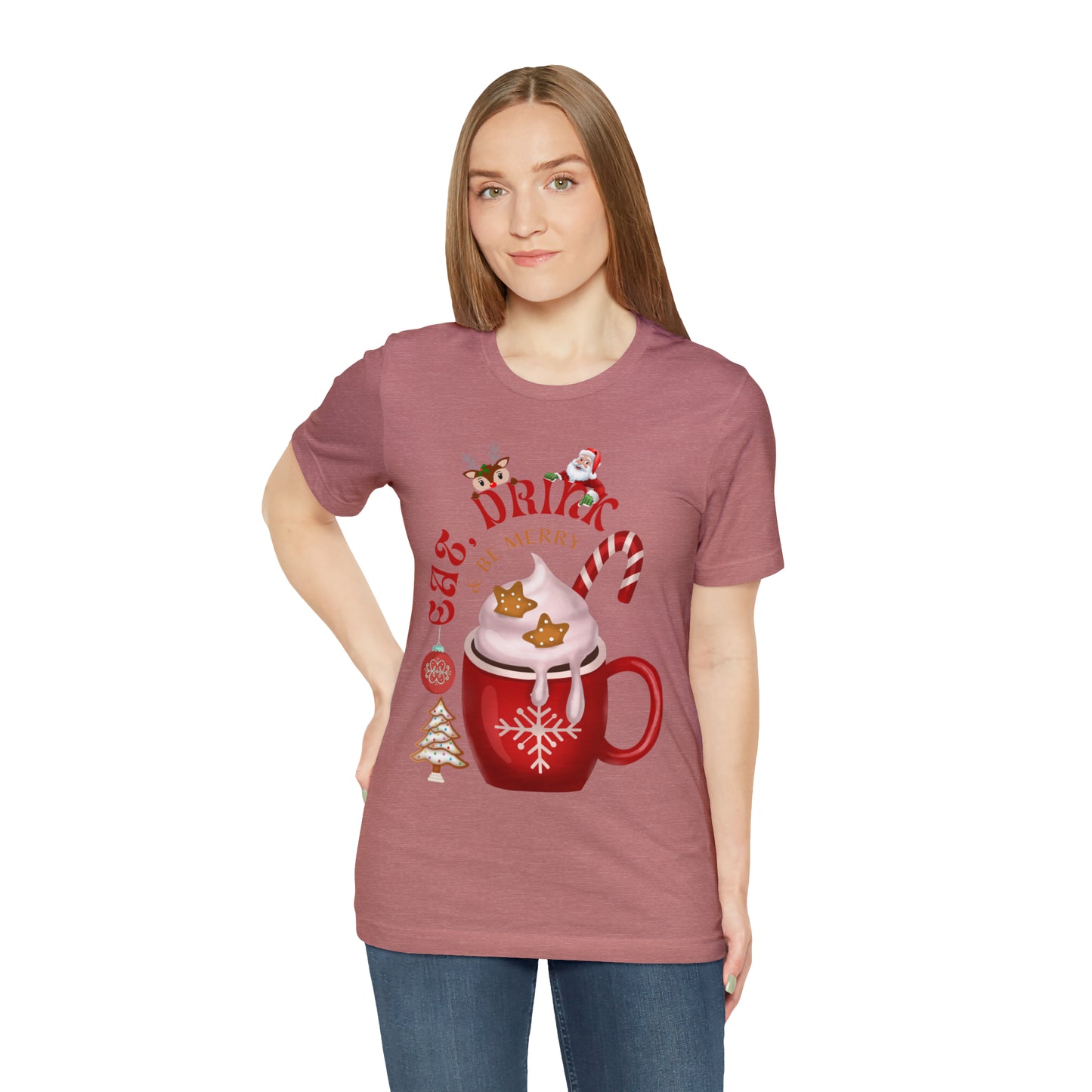 eat drink & be merry Jersey Short Sleeve Tee