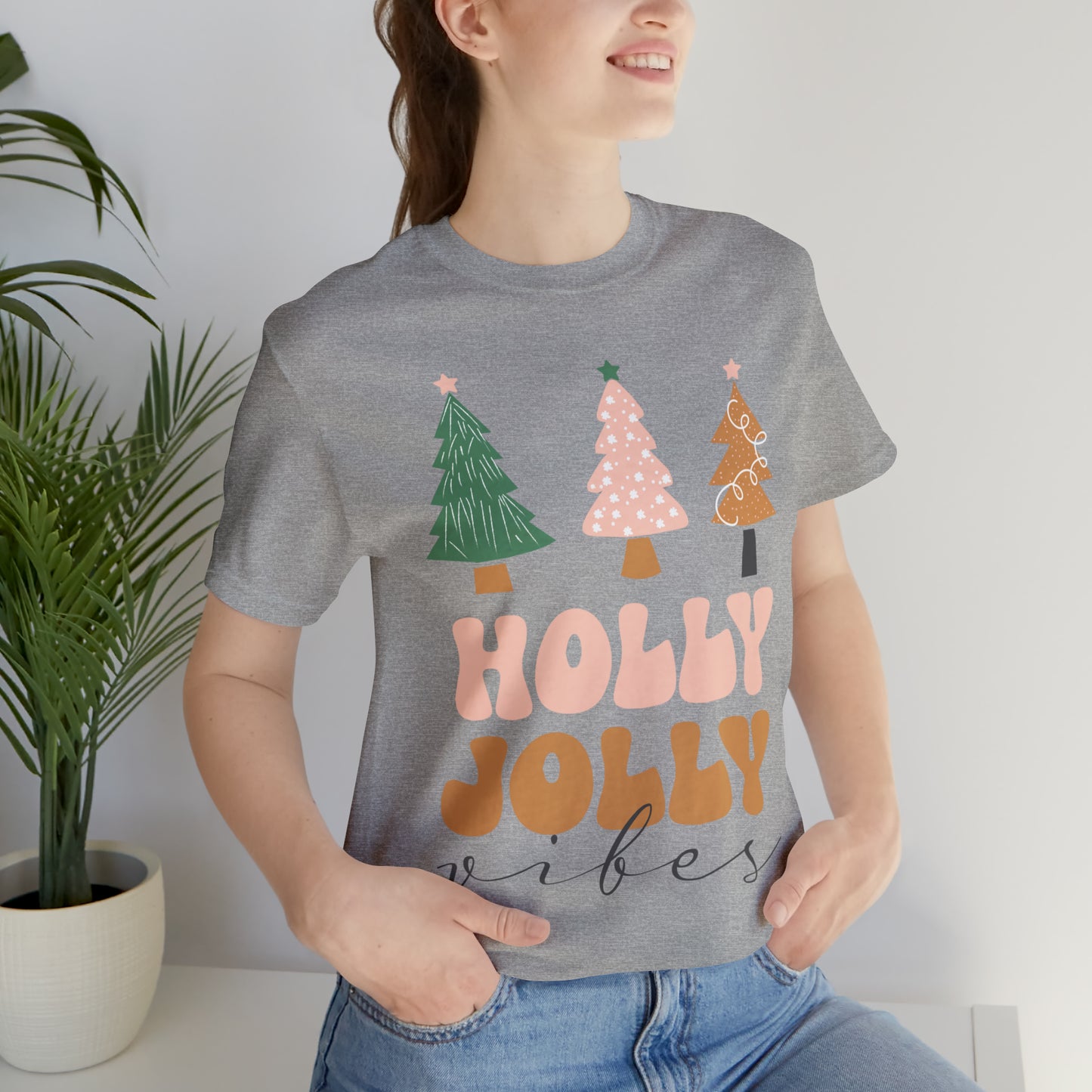 Holly Jolly Vibes Jersey Short Sleeve Tee