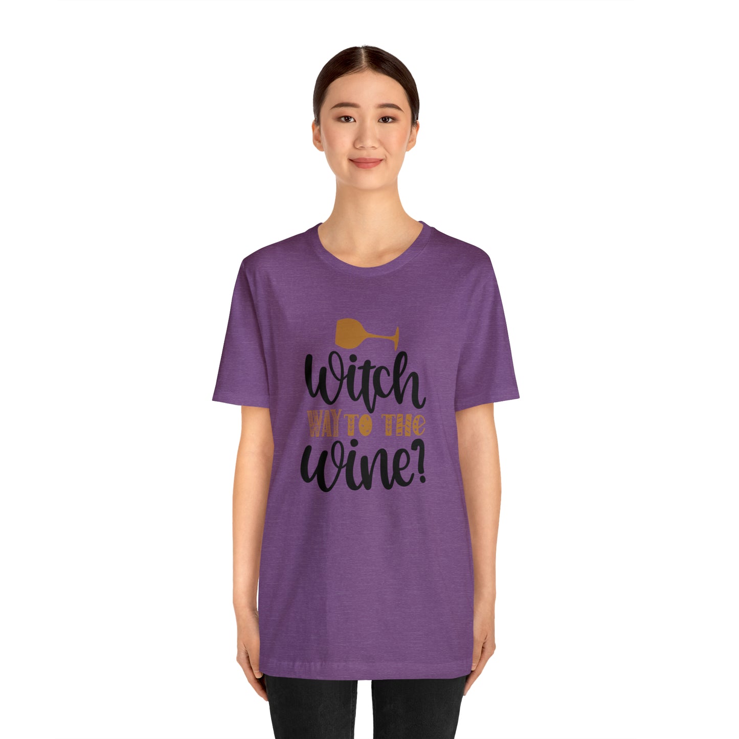 Witch way to the Wine Jersey Short Sleeve Tee