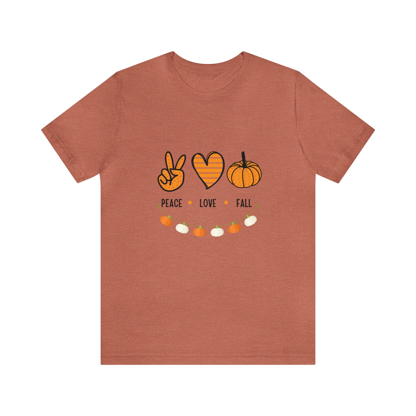 Peace Love Fall Jersey Short Sleeve Tee