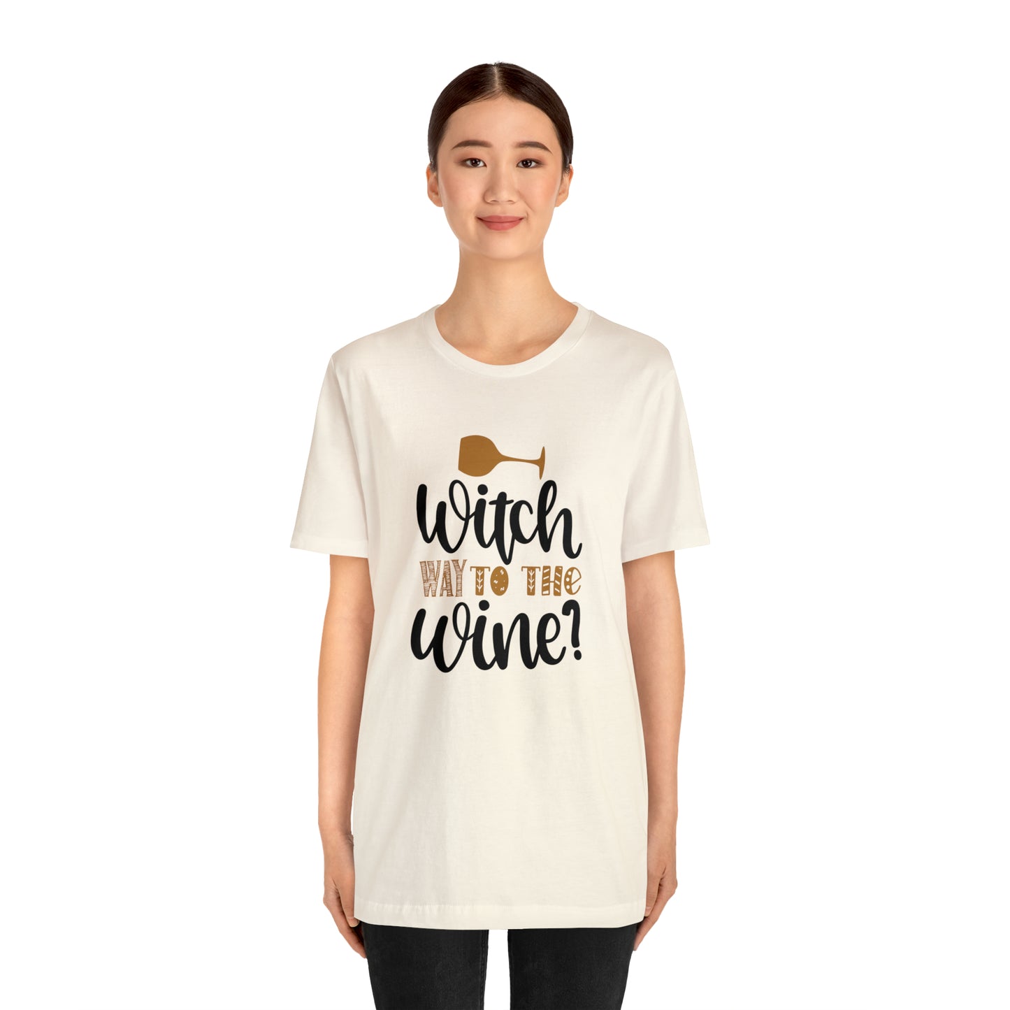 Witch way to the Wine Jersey Short Sleeve Tee