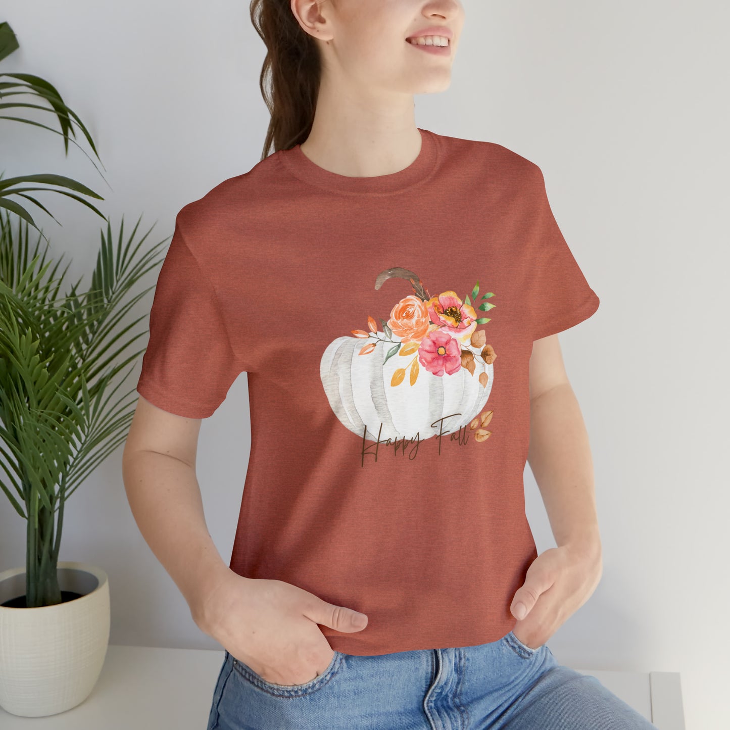 Happy Fall Pumpkin Jersey Short Sleeve Tee