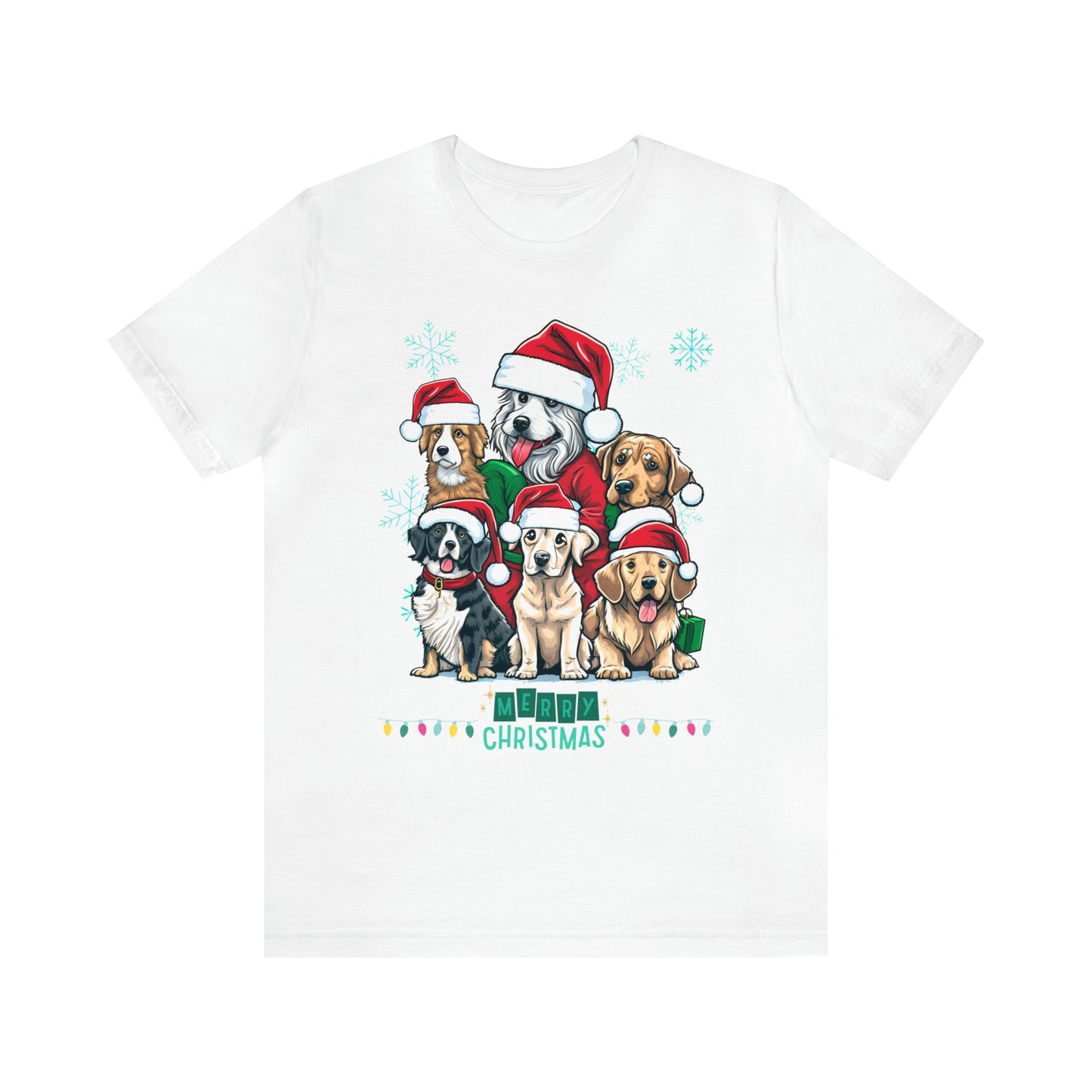 Merry Christmas Doggos Jersey Short Sleeve Tee