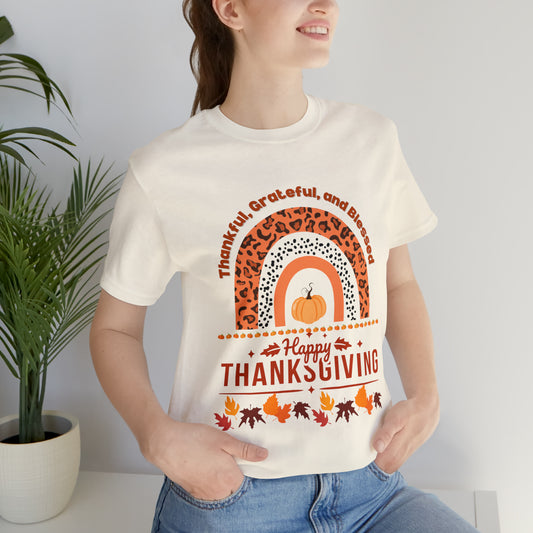 Happy Thanksgiving  Jersey Short Sleeve Tee