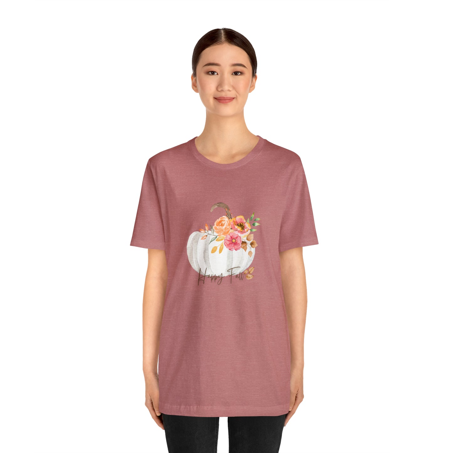 Happy Fall Pumpkin Jersey Short Sleeve Tee