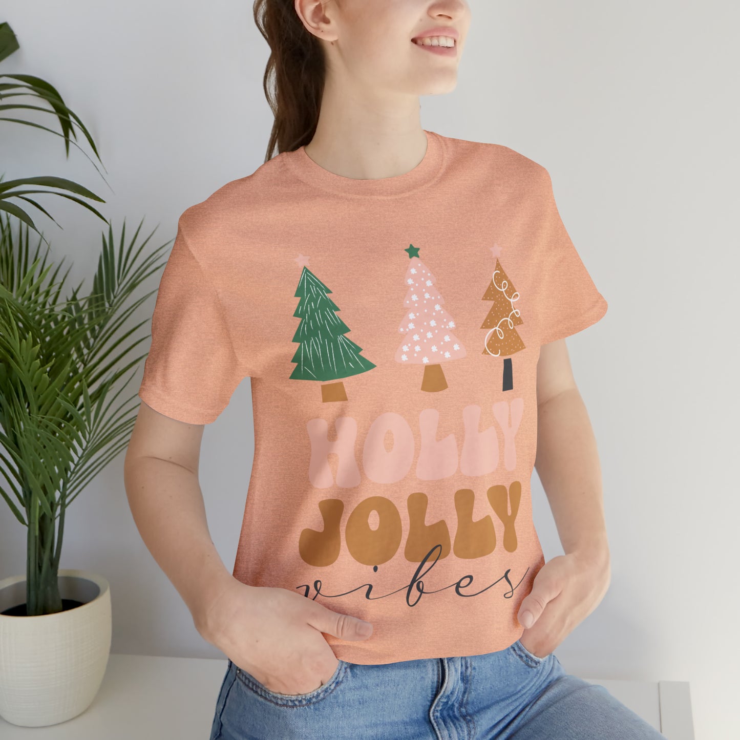 Holly Jolly Vibes Jersey Short Sleeve Tee