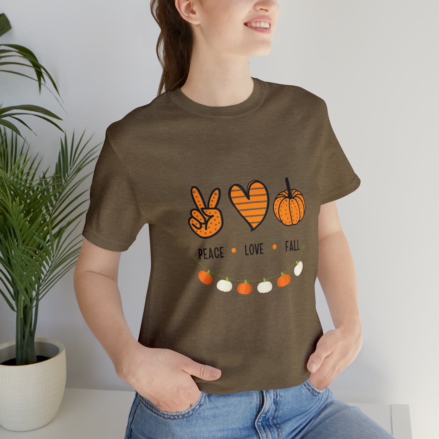 Peace Love Fall Jersey Short Sleeve Tee