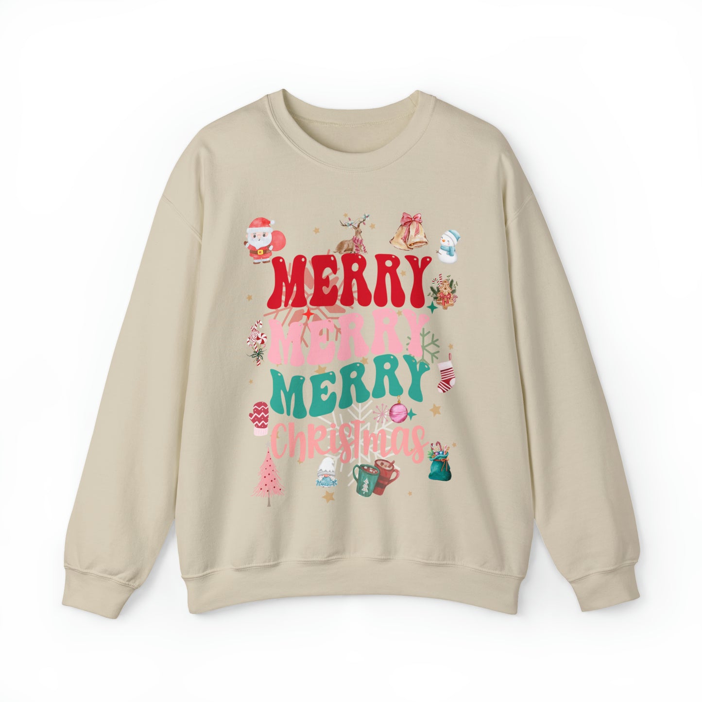 Merry Merry Merry Christmas Heavy Blend™ Crewneck Sweatshirt