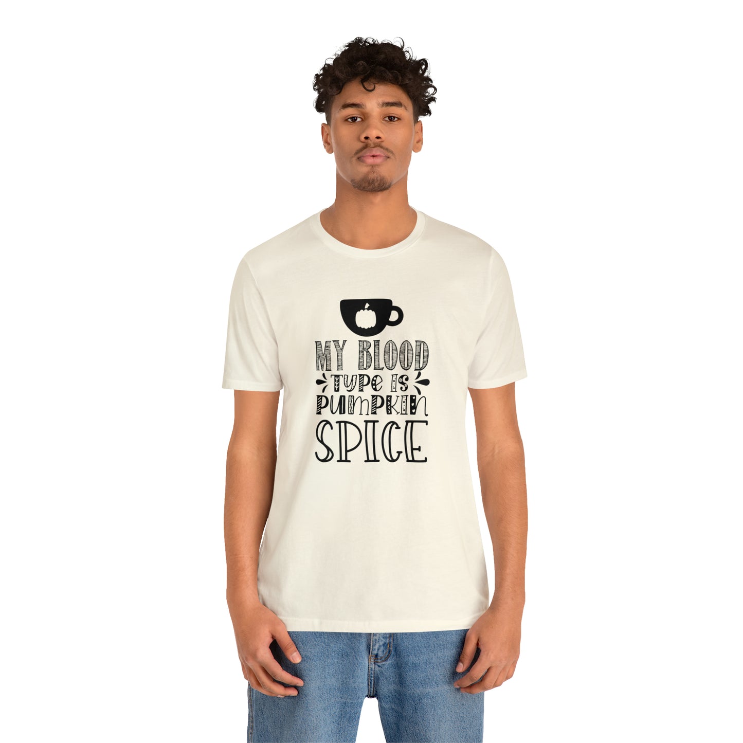 Blood Type is Pumpkin Spice Jersey Short Sleeve Tee