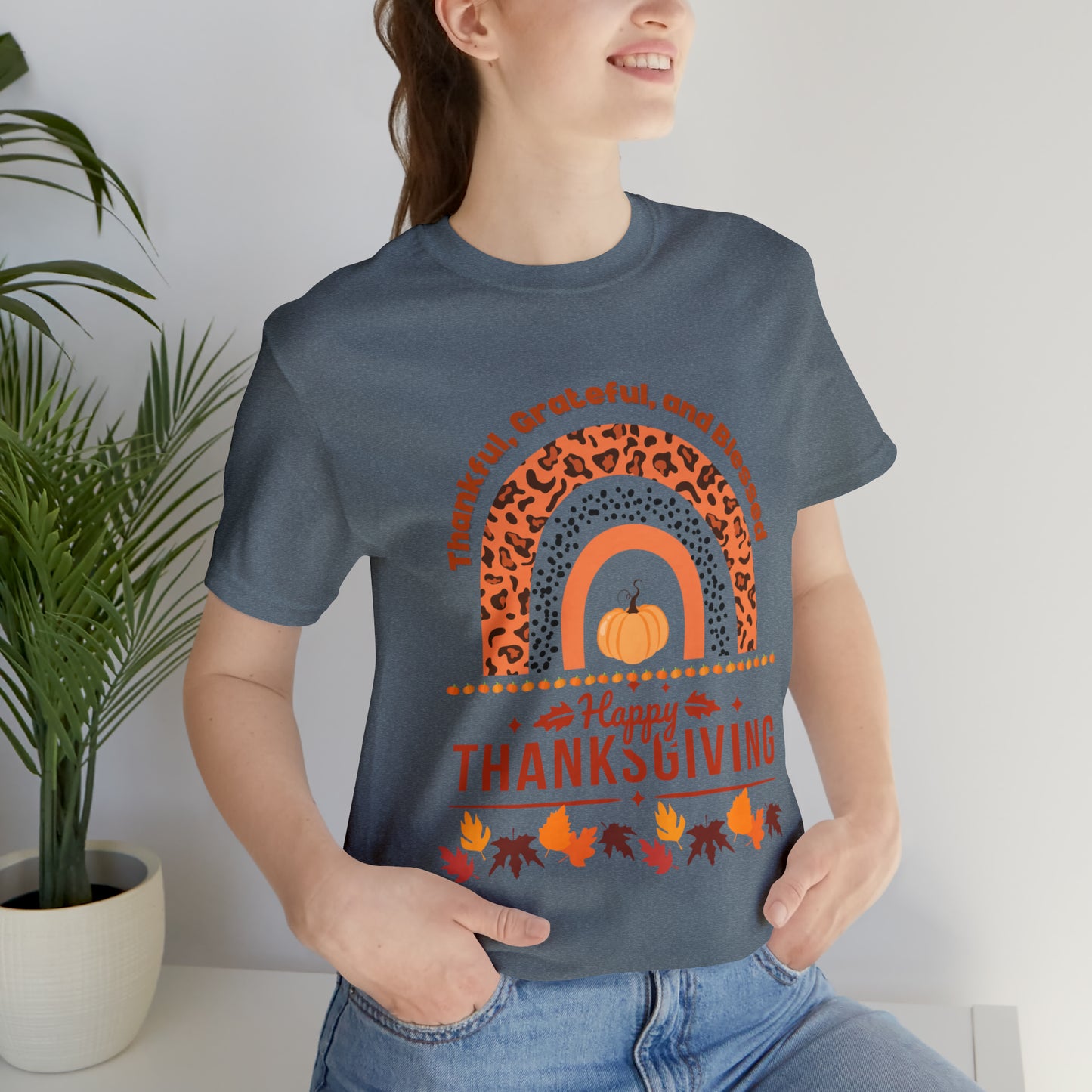 Happy Thanksgiving  Jersey Short Sleeve Tee