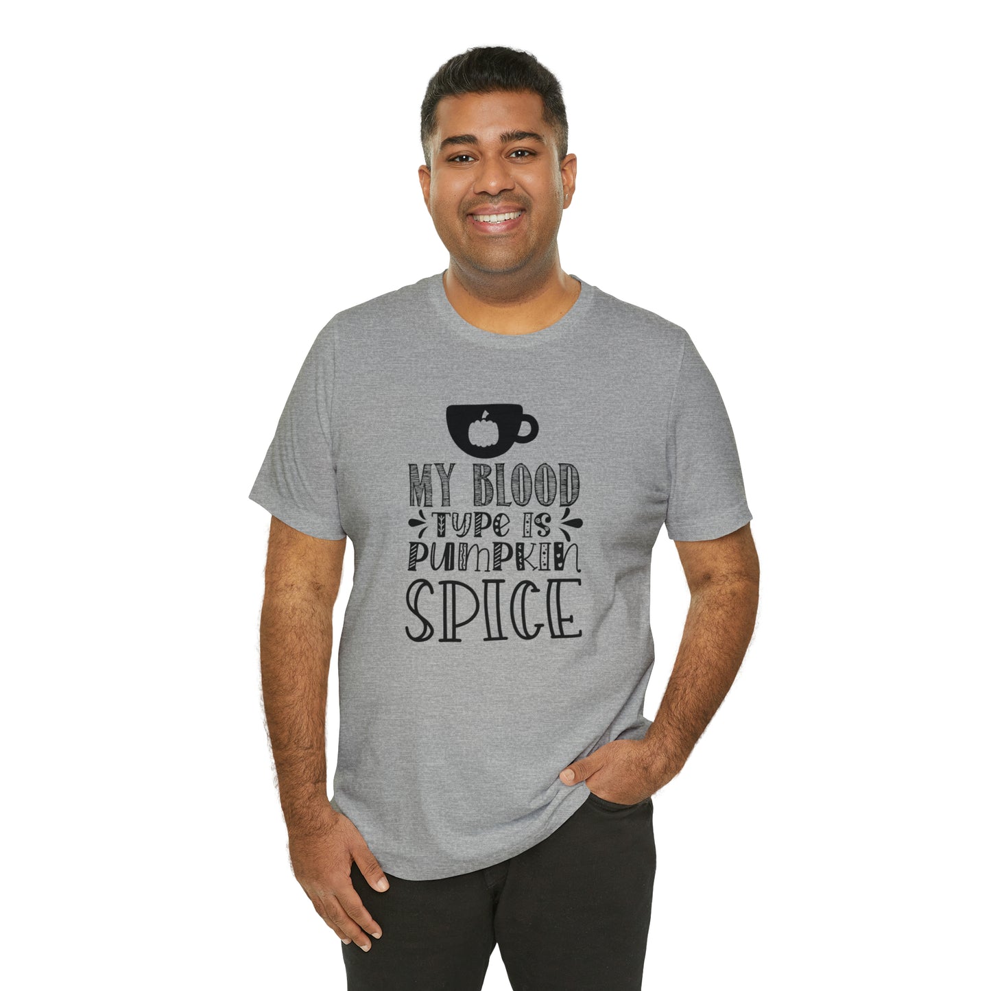 Blood Type is Pumpkin Spice Jersey Short Sleeve Tee