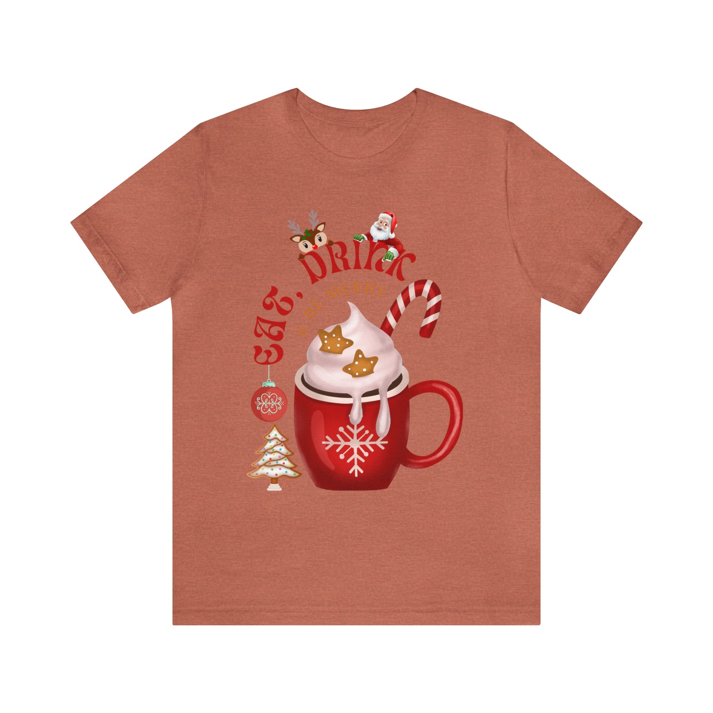 eat drink & be merry Jersey Short Sleeve Tee