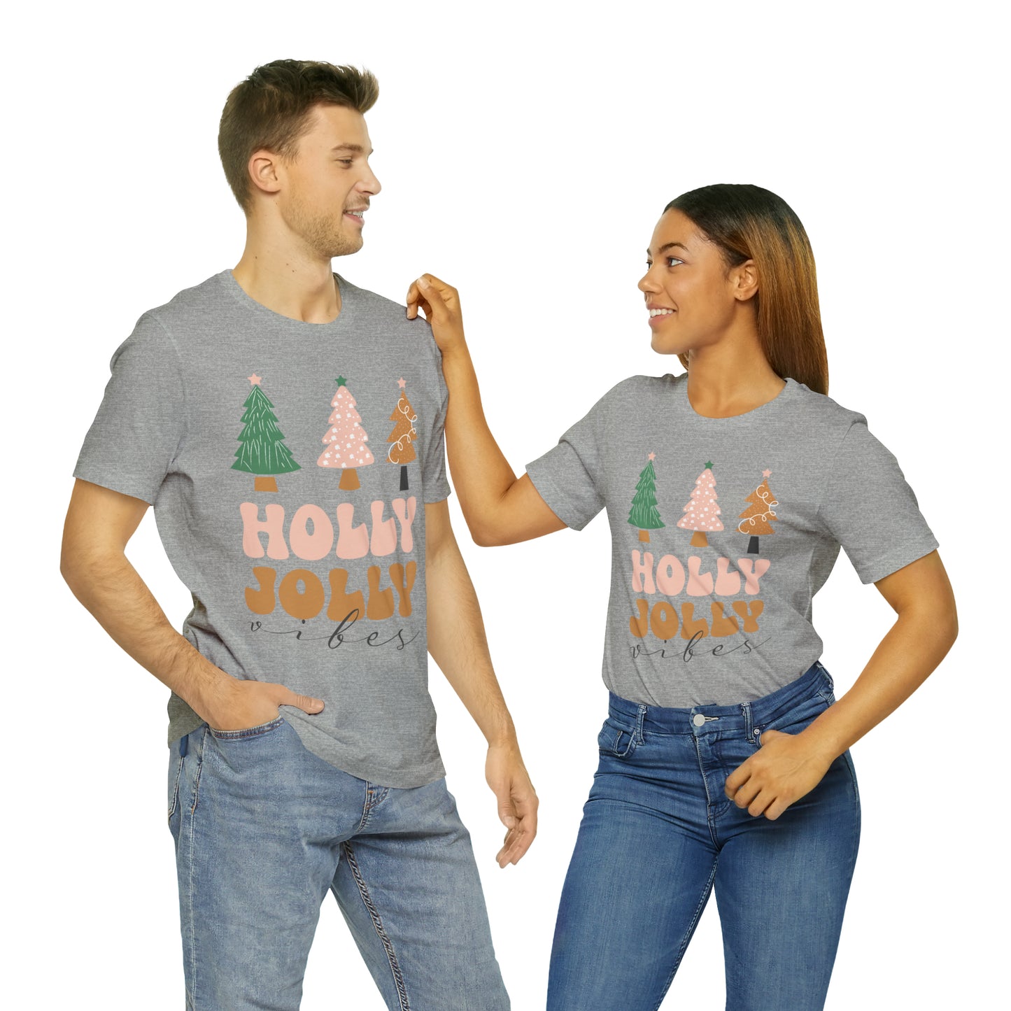 Holly Jolly Vibes Jersey Short Sleeve Tee