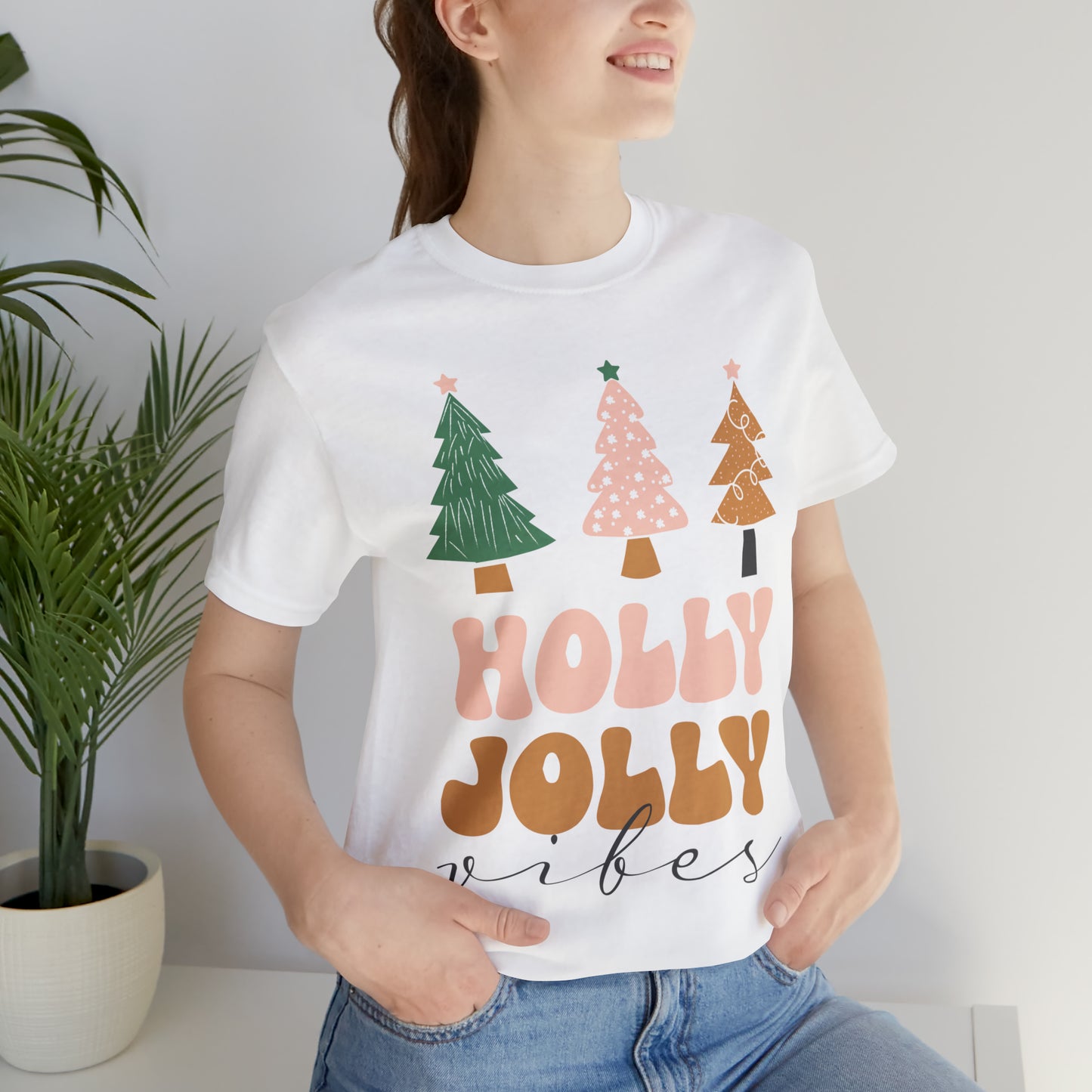 Holly Jolly Vibes Jersey Short Sleeve Tee