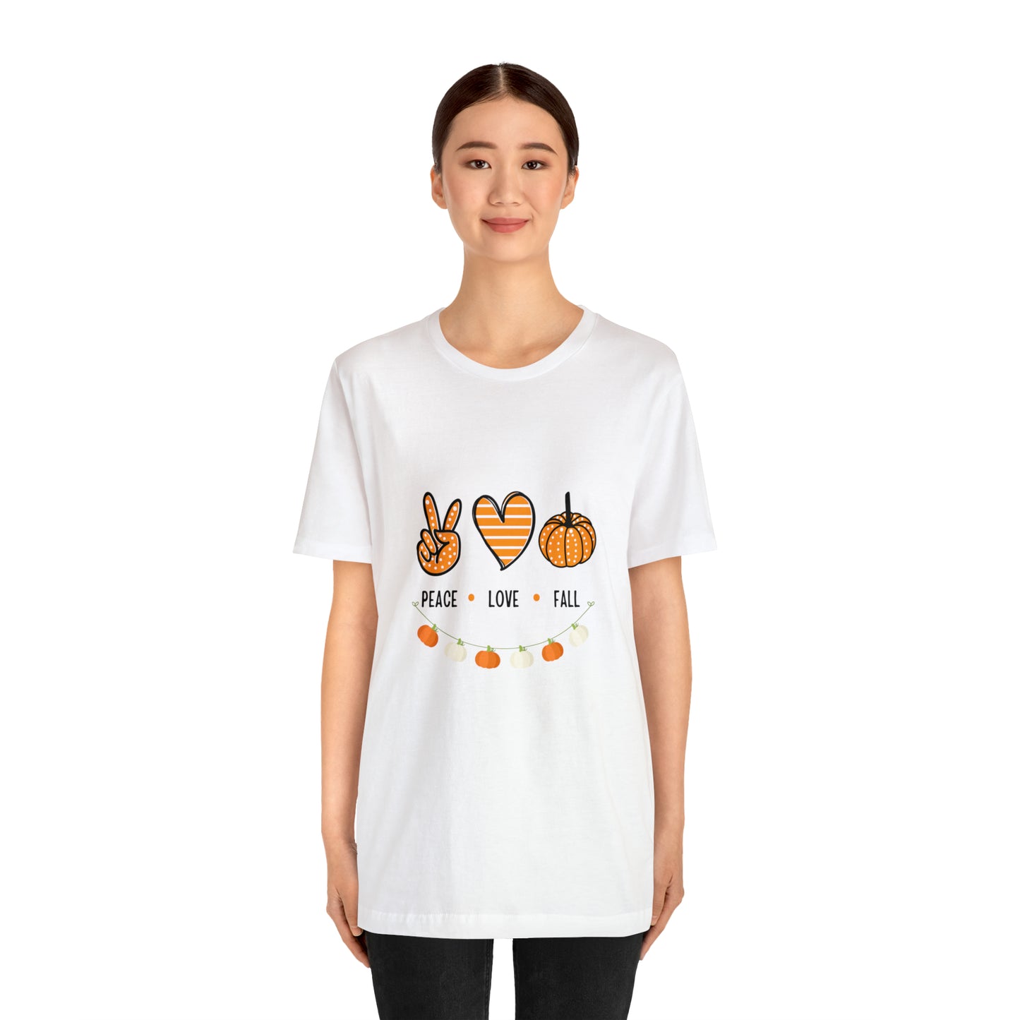 Peace Love Fall Jersey Short Sleeve Tee