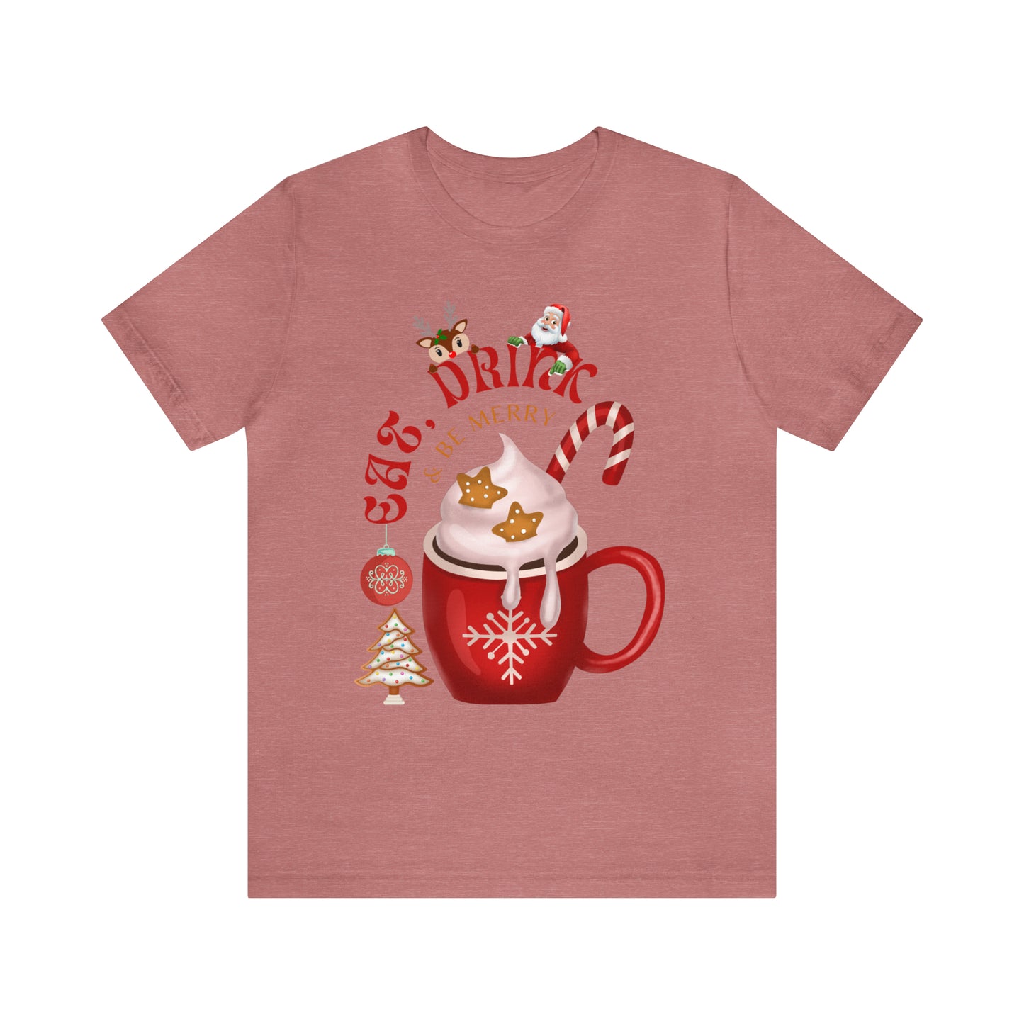 eat drink & be merry Jersey Short Sleeve Tee