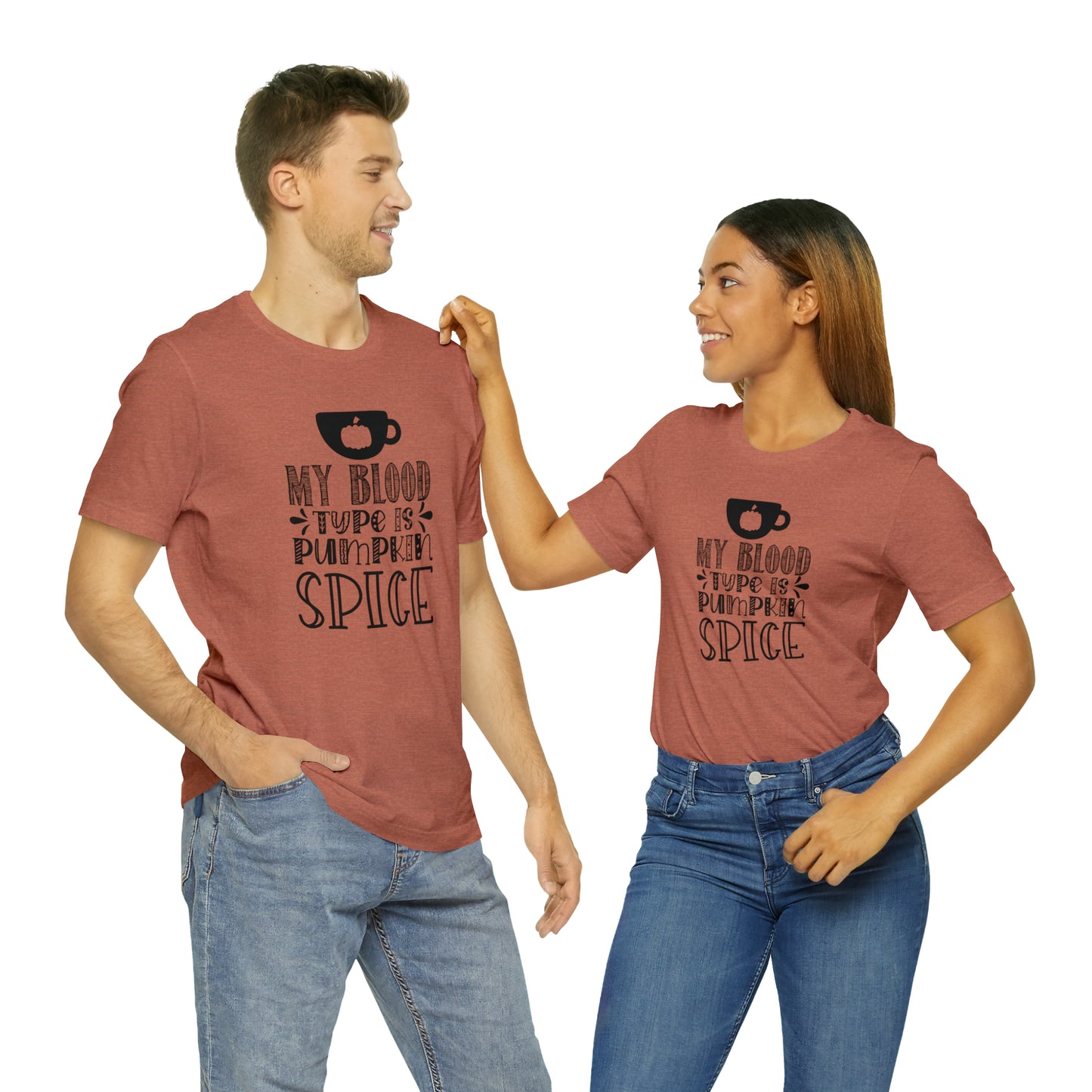 Blood Type is Pumpkin Spice Jersey Short Sleeve Tee