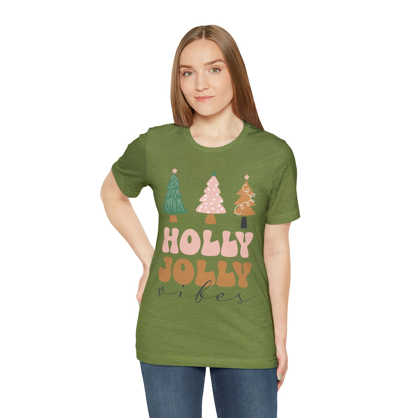 Holly Jolly Vibes Jersey Short Sleeve Tee