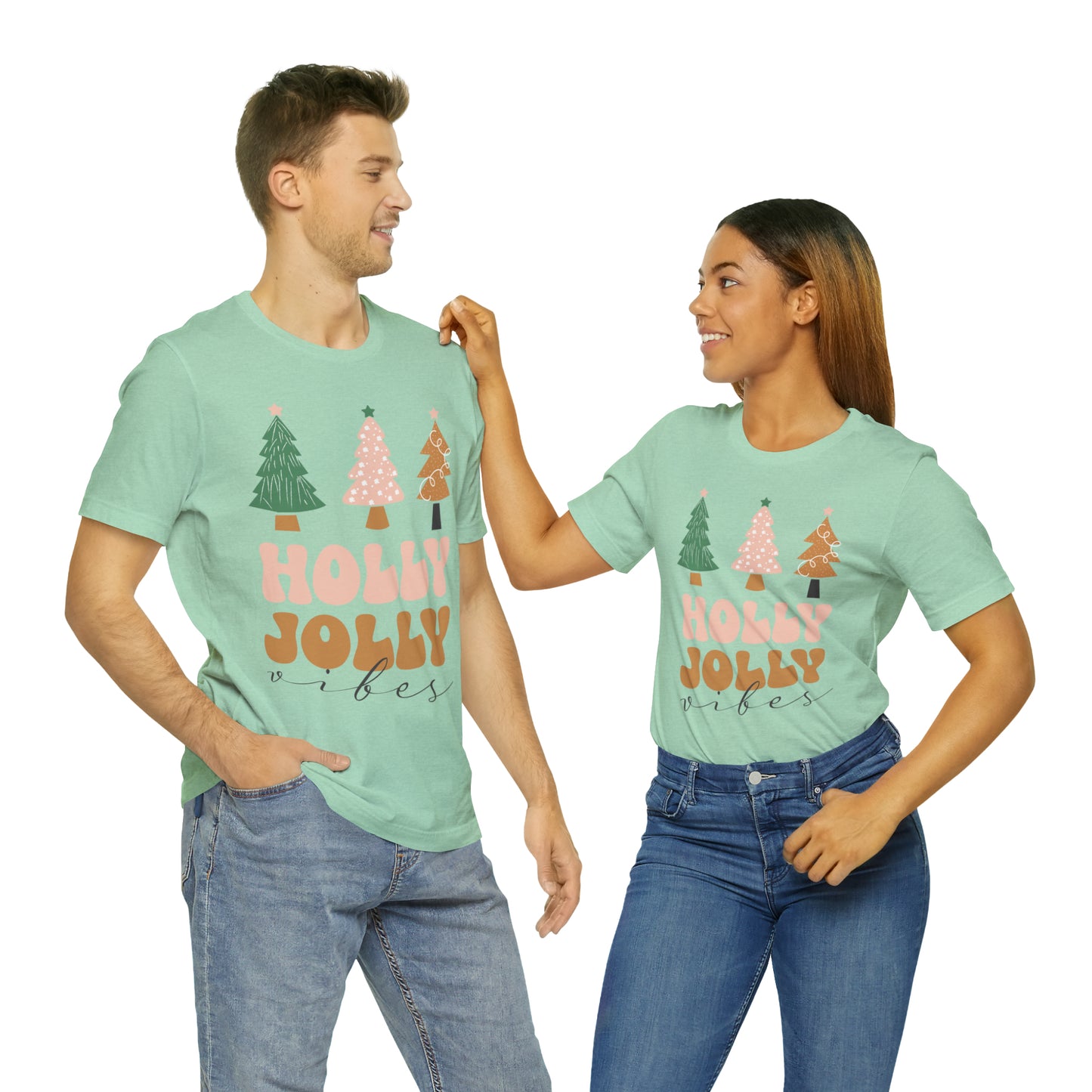 Holly Jolly Vibes Jersey Short Sleeve Tee