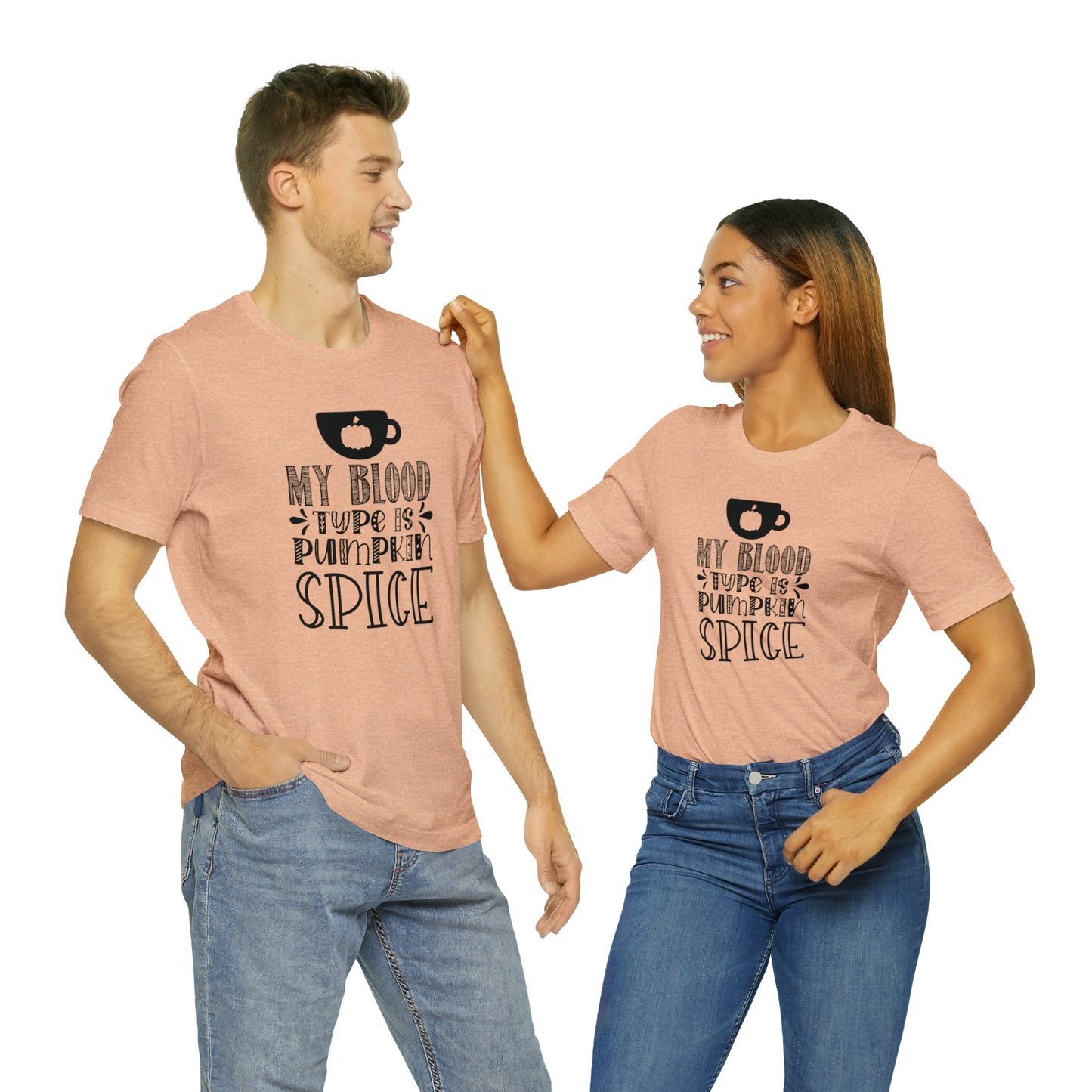 Blood Type is Pumpkin Spice Jersey Short Sleeve Tee