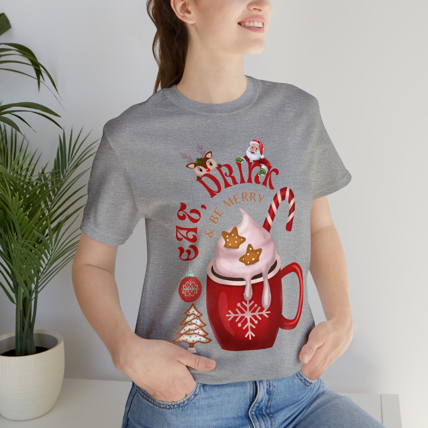 eat drink & be merry Jersey Short Sleeve Tee