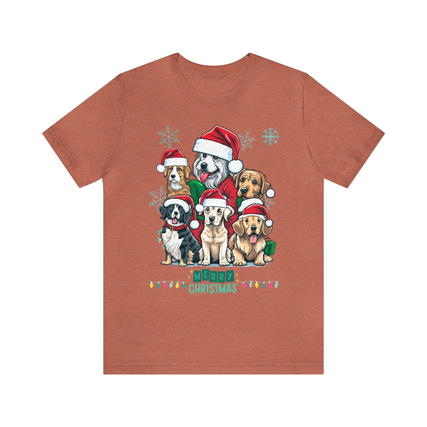 Merry Christmas Doggos Jersey Short Sleeve Tee