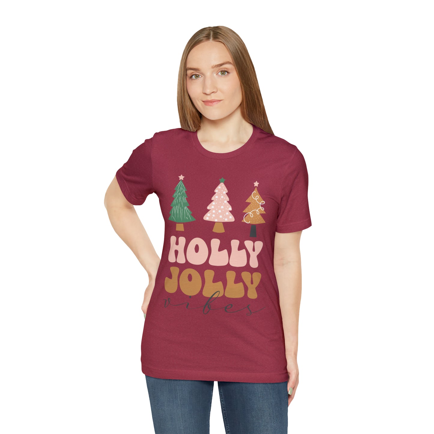 Holly Jolly Vibes Jersey Short Sleeve Tee