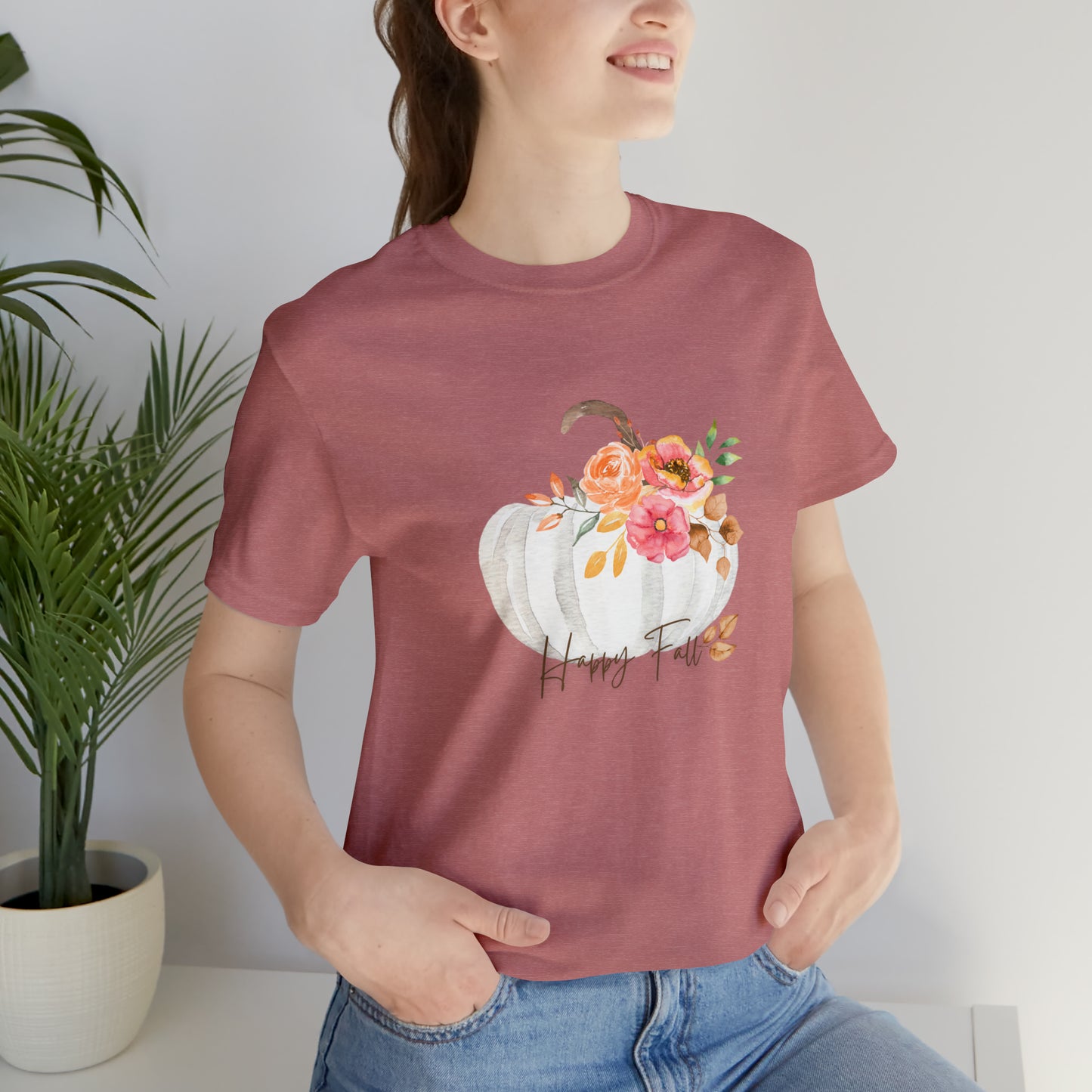 Happy Fall Pumpkin Jersey Short Sleeve Tee