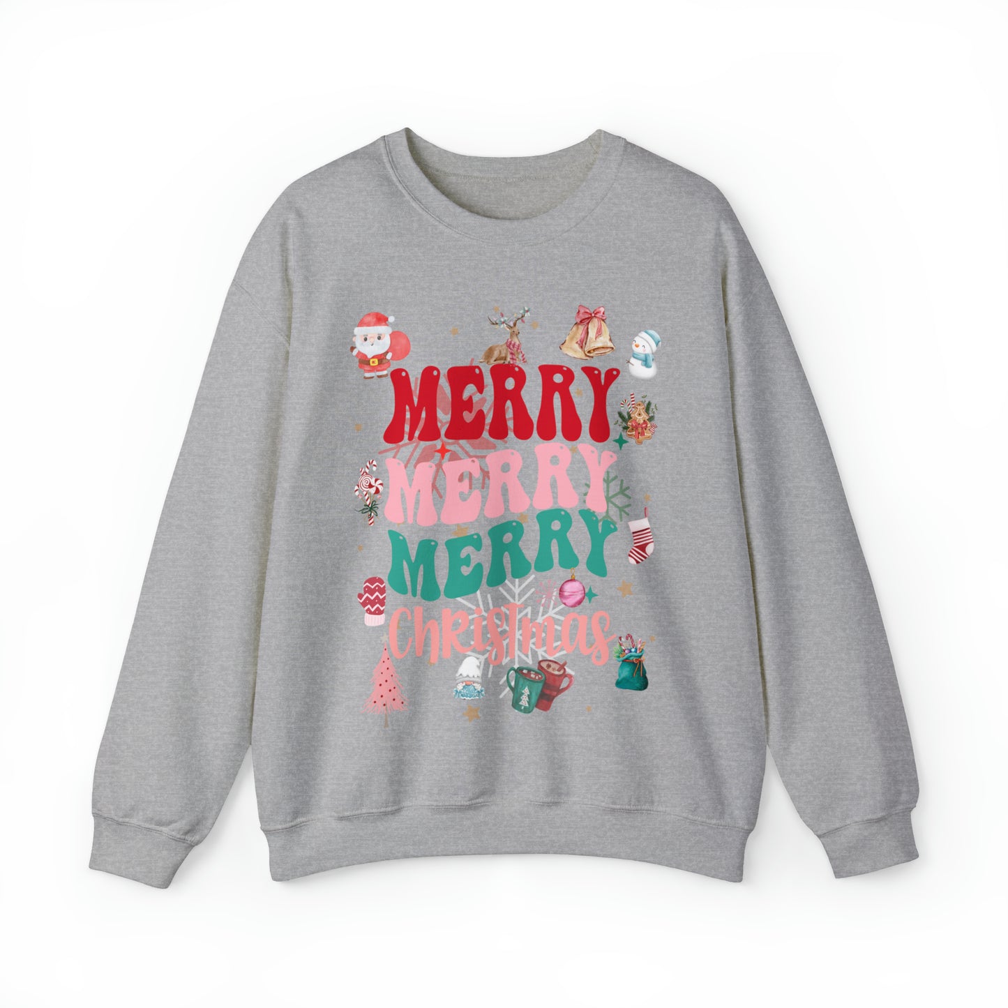 Merry Merry Merry Christmas Heavy Blend™ Crewneck Sweatshirt