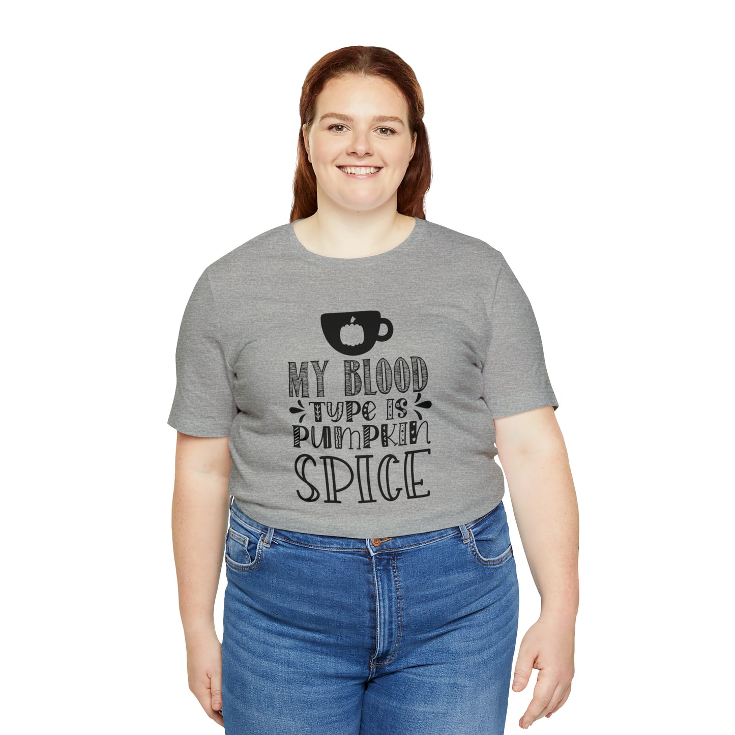 Blood Type is Pumpkin Spice Jersey Short Sleeve Tee