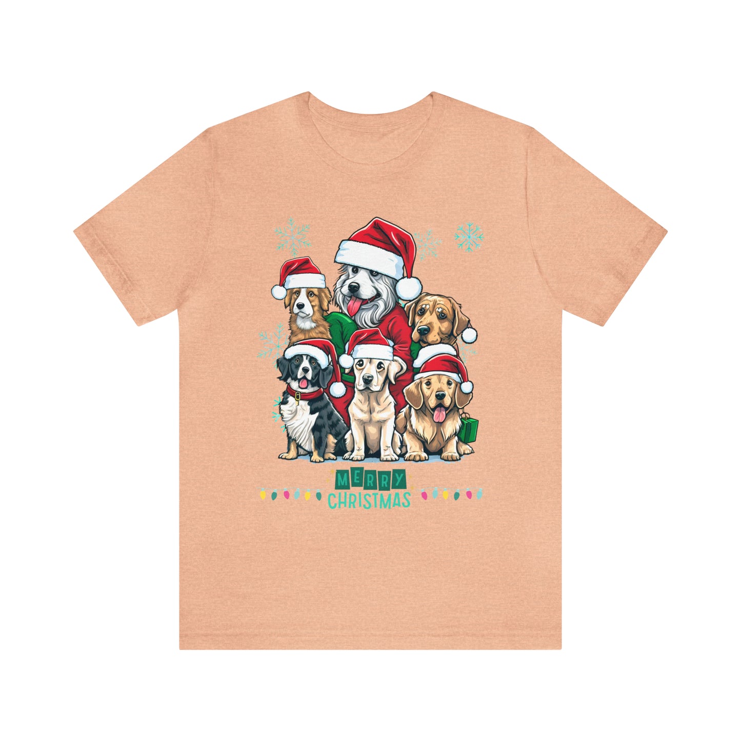 Merry Christmas Doggos Jersey Short Sleeve Tee