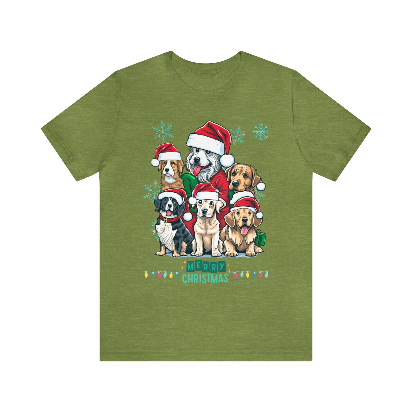 Merry Christmas Doggos Jersey Short Sleeve Tee