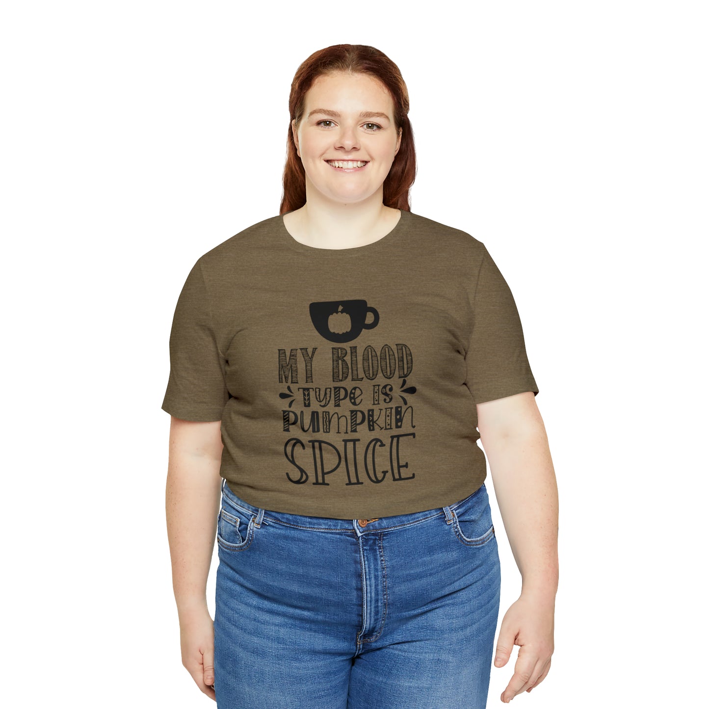 Blood Type is Pumpkin Spice Jersey Short Sleeve Tee