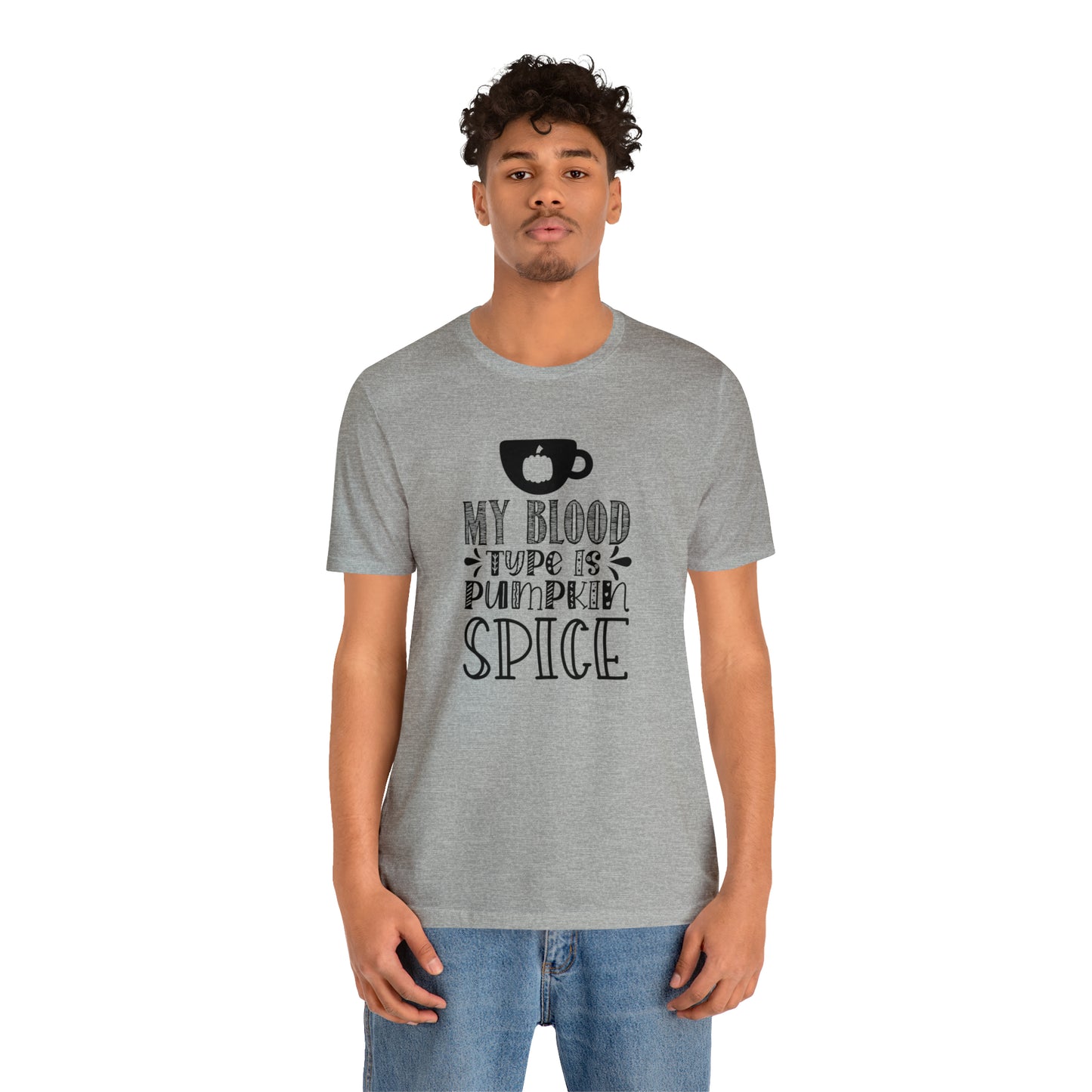 Blood Type is Pumpkin Spice Jersey Short Sleeve Tee