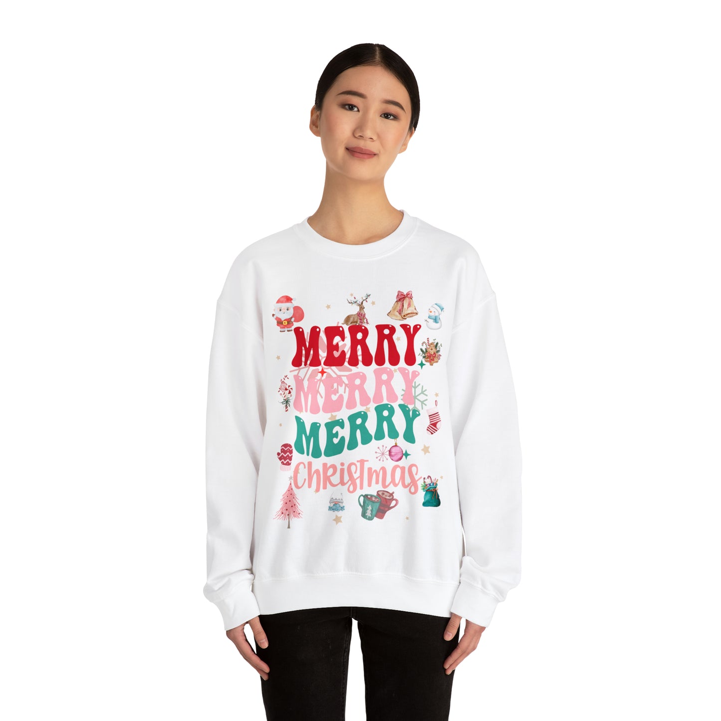 Merry Merry Merry Christmas Heavy Blend™ Crewneck Sweatshirt