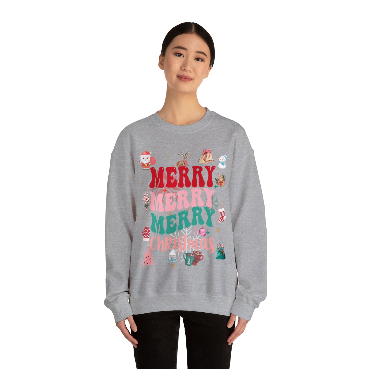 Merry Merry Merry Christmas Heavy Blend™ Crewneck Sweatshirt