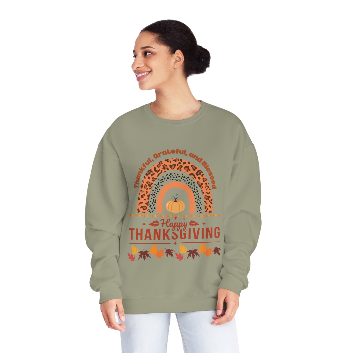 Happy Thanksgiving NuBlend® Crewneck Sweatshirt