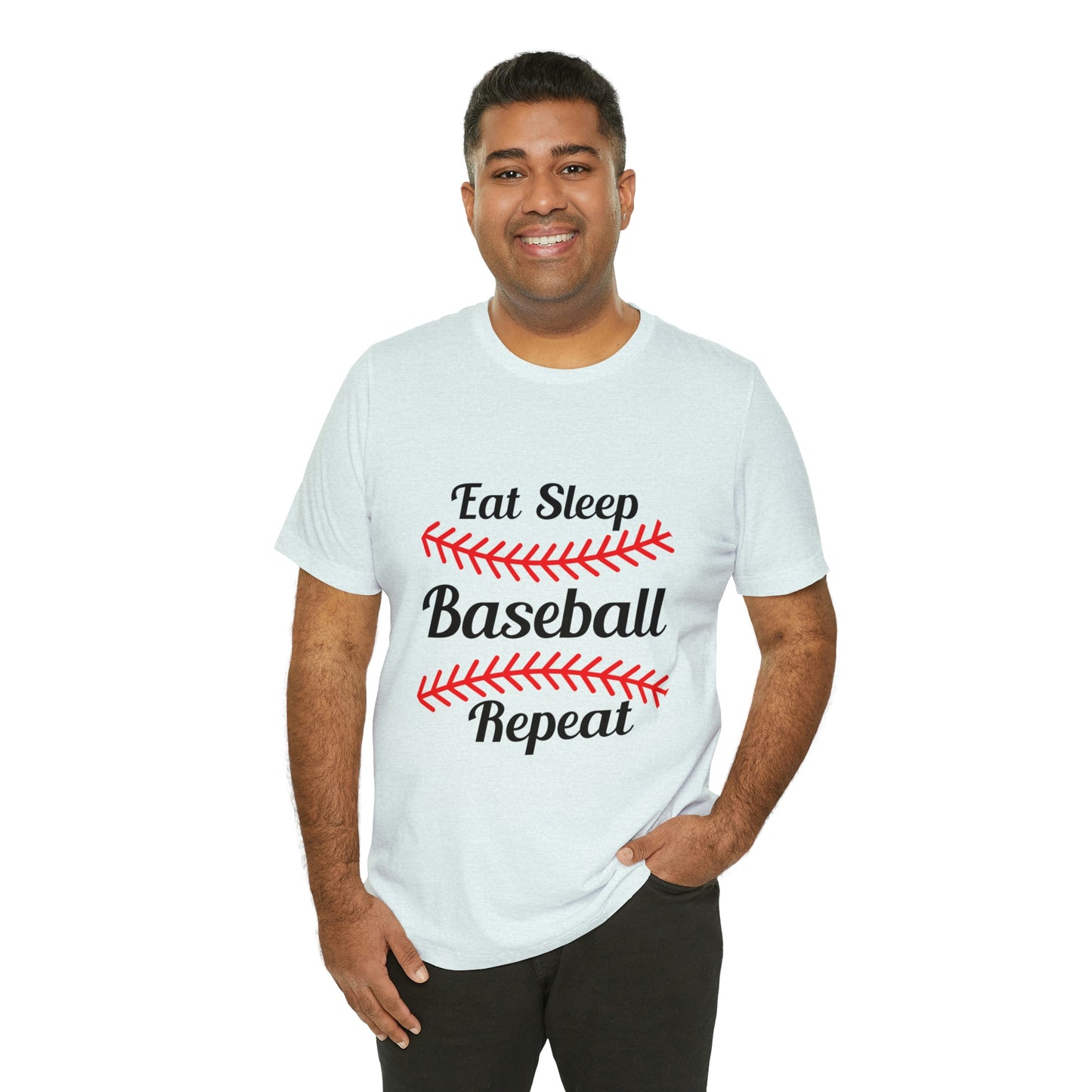 Eat Sleep Baseball Repeat Short Sleeve Tee