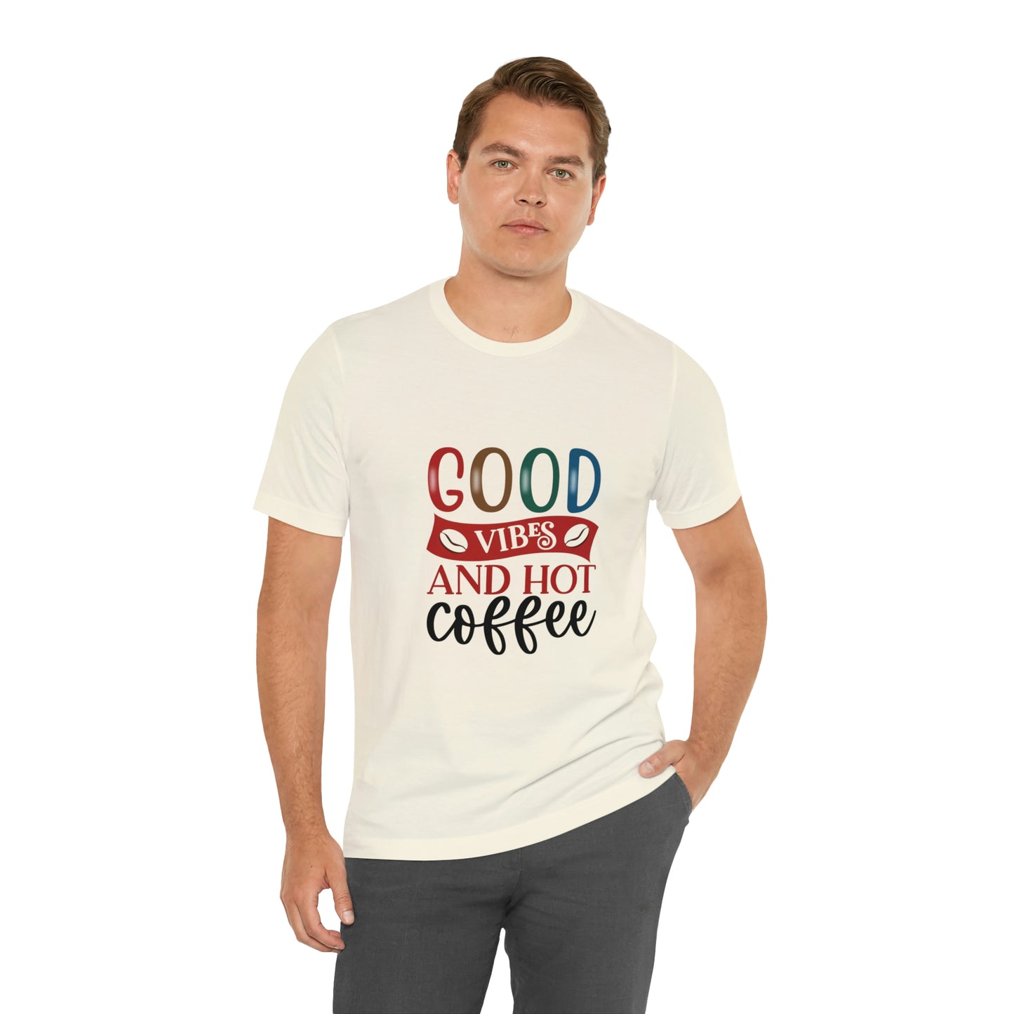 Good vibes and hot coffee Short Sleeve Tee